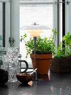 Lampe de Table LED Design Danoise en Verre et Métal