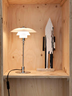 Lampe de Table LED Design Danoise en Verre et Métal
