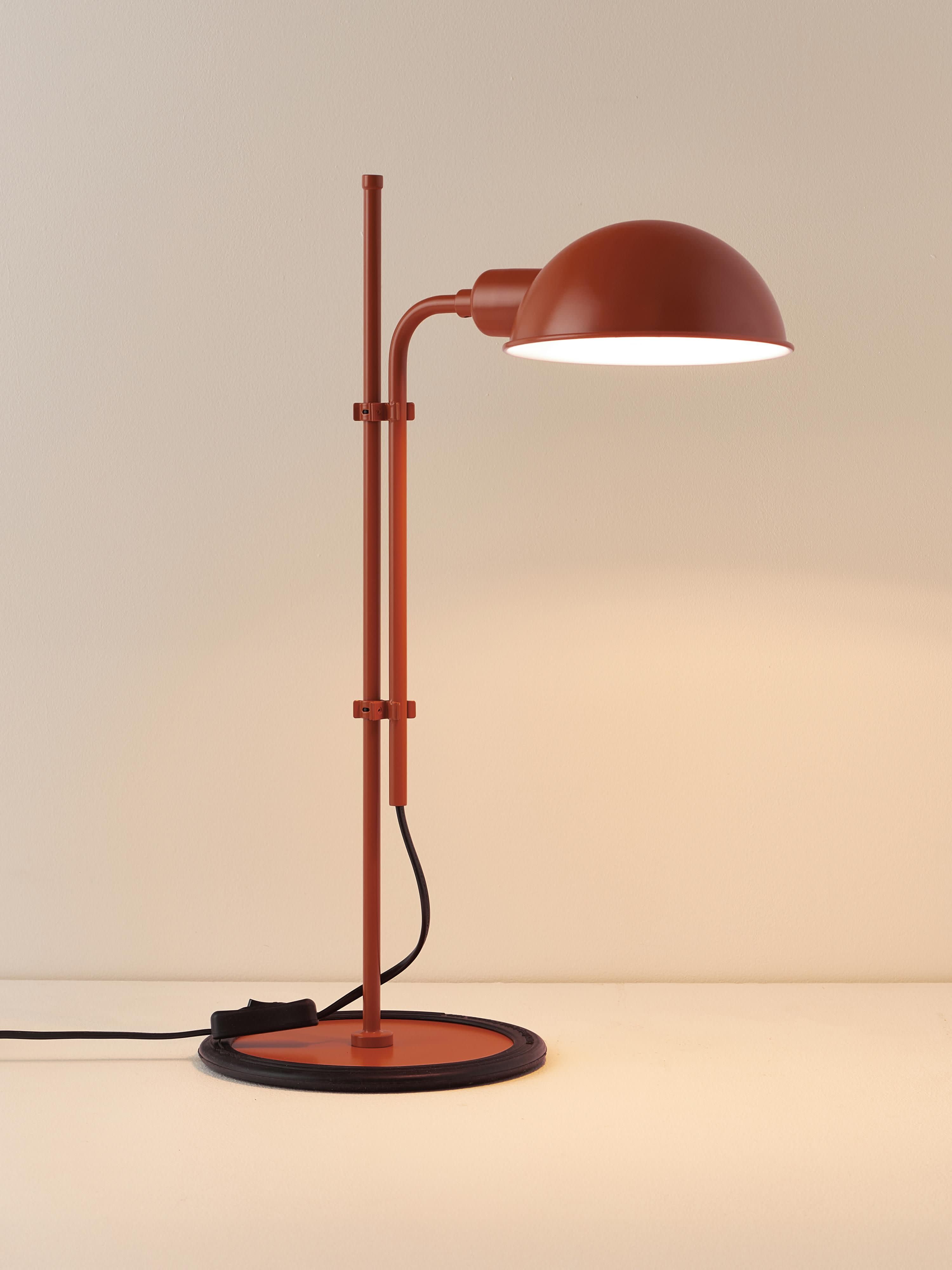 Grande lampe de bureau orientable Dav - Terracotta, haute brillance
