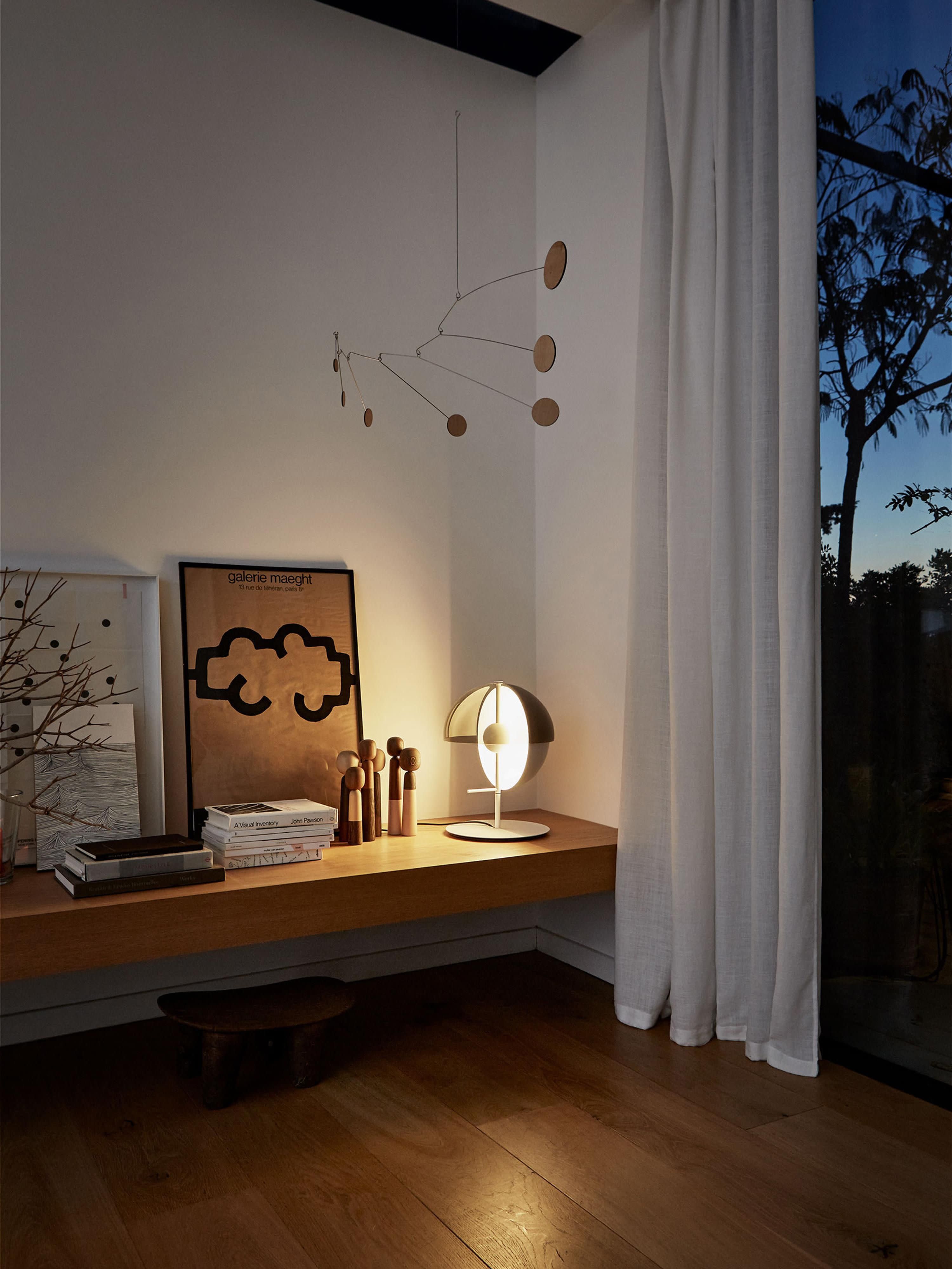 Lampe à poser LED Herluf, intensité ajustable - Blanc, taupe