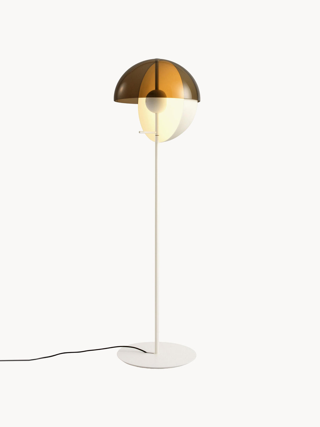 Petit lampadaire LED Herluf, intensité ajustable - Blanc, taupe
