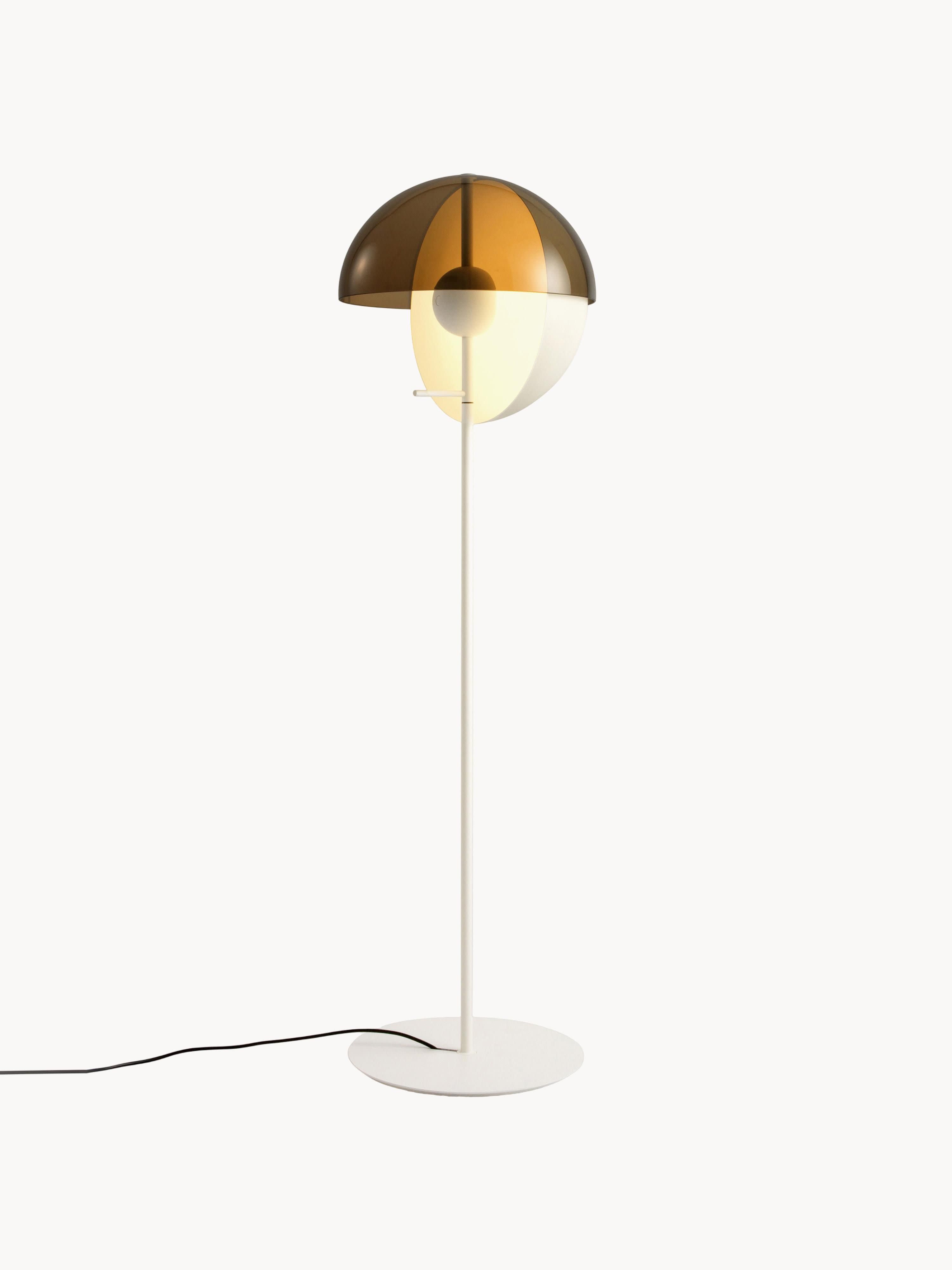 Petit lampadaire LED Herluf, intensité ajustable - Blanc, taupe