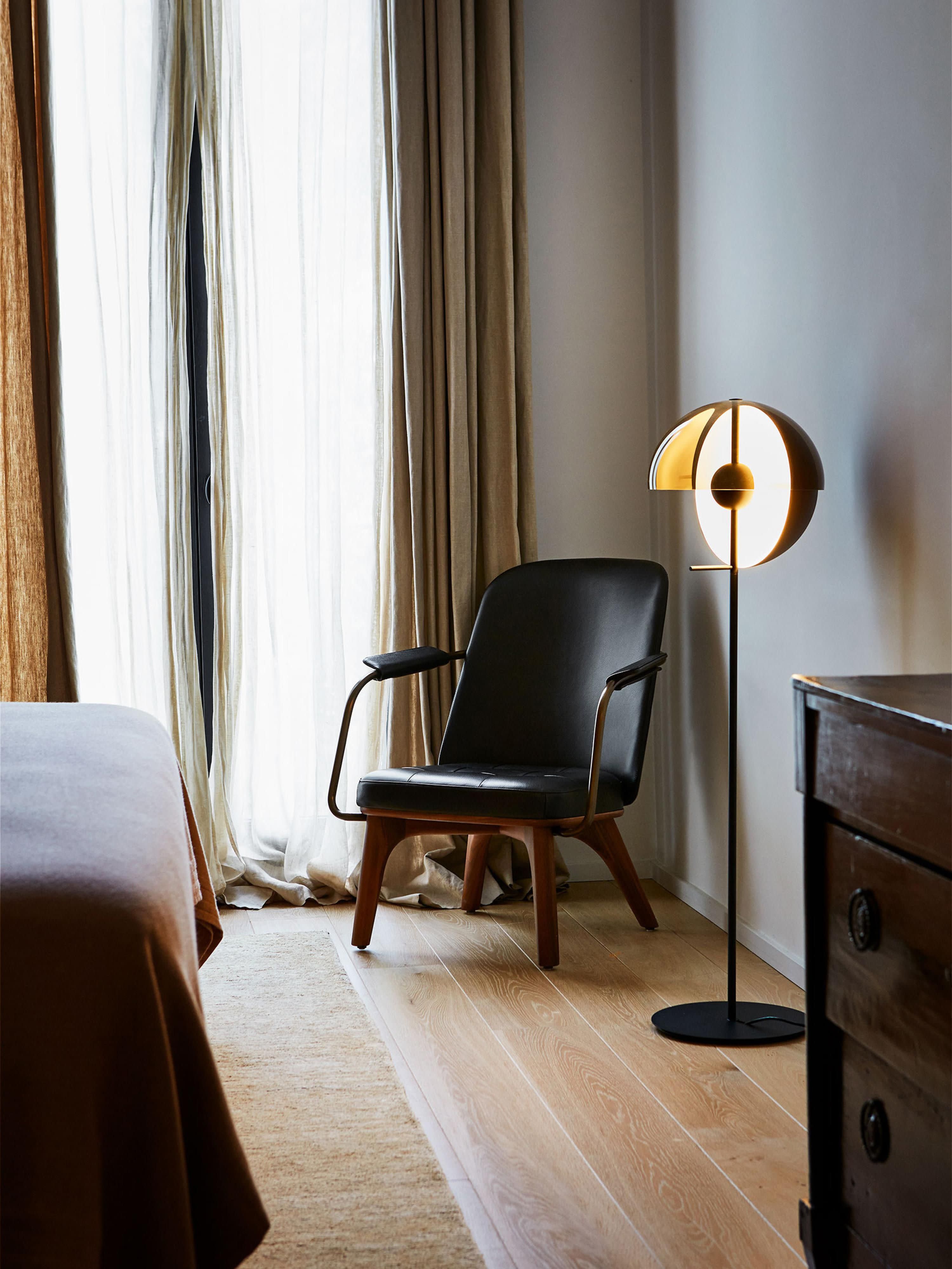 Petit lampadaire LED Herluf, intensité ajustable - Anthracite, blanc