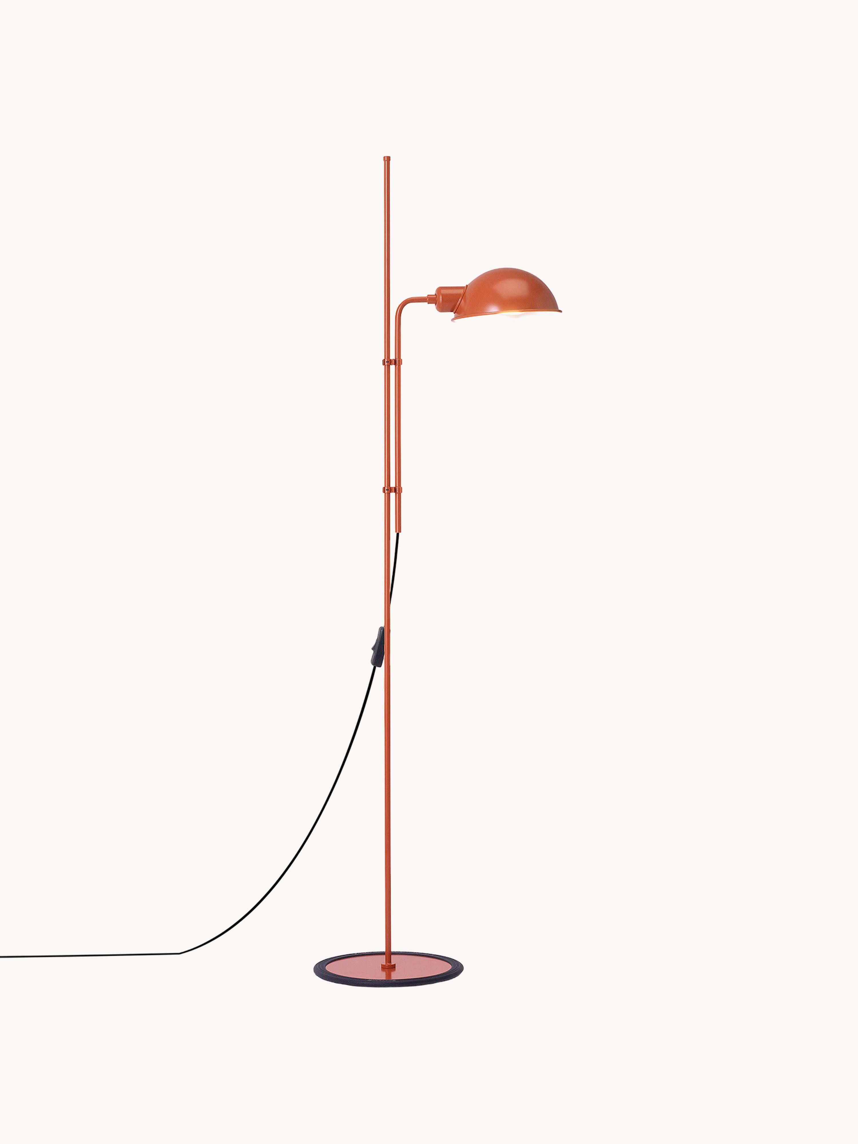 Petit lampadaire orientable Dav - Terracotta, haute brillance