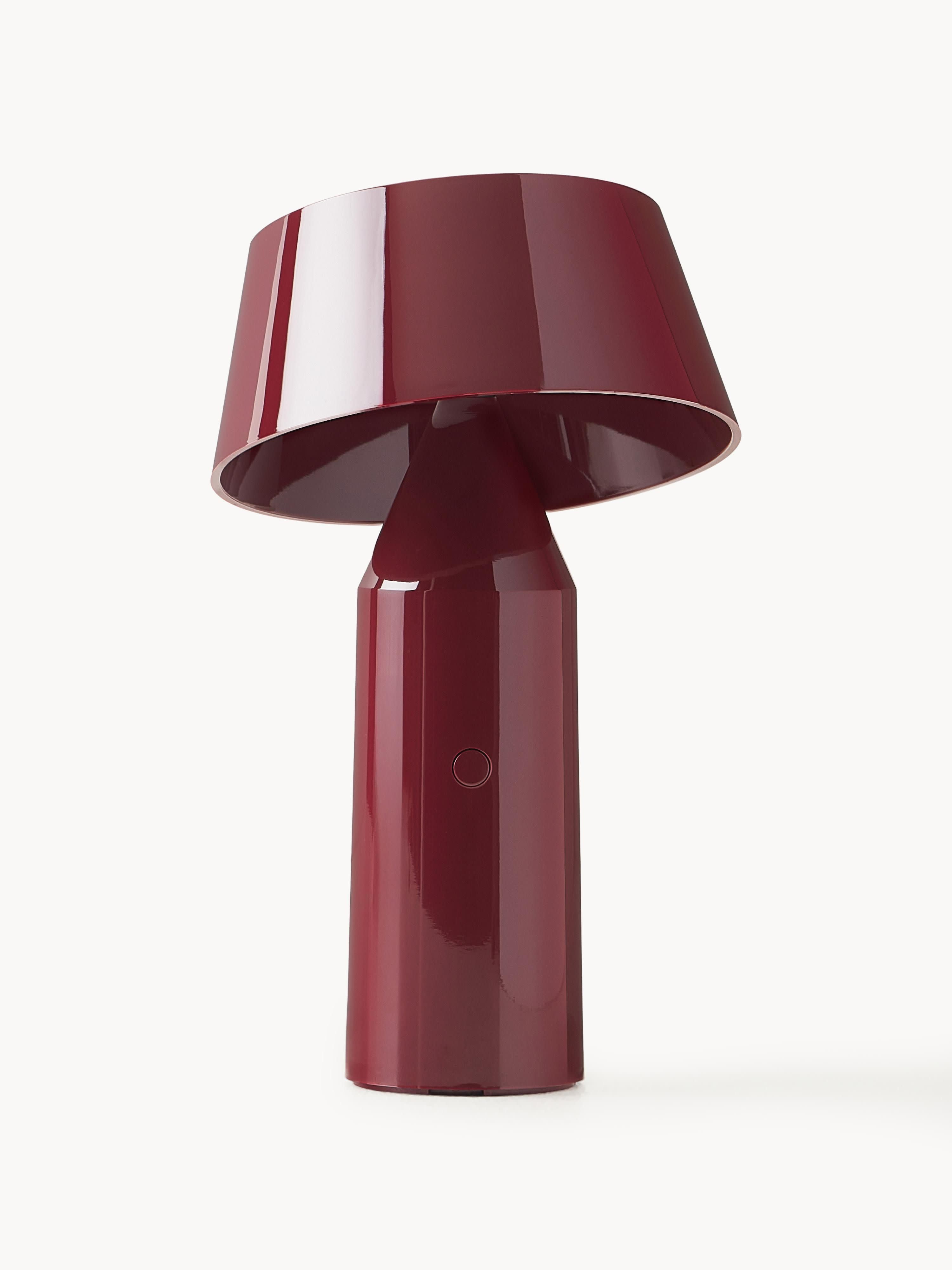 Lampe à poser LED mobile orientable Jokul, intensité ajustable - Lie de vin haute brillance, rouge corail