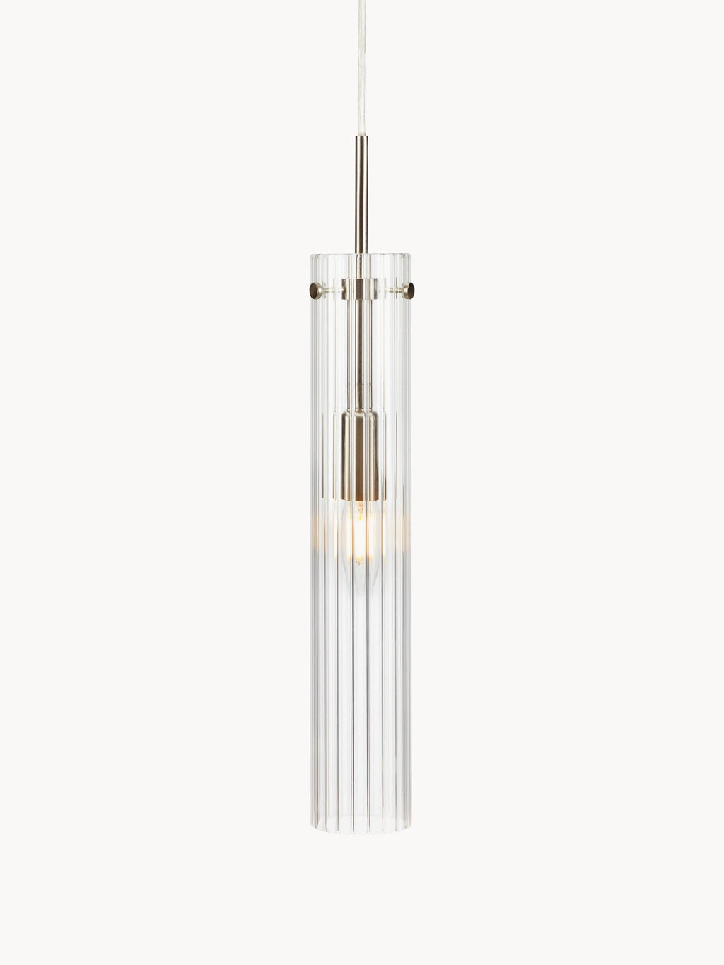 Petite suspension en verre Osku - Transparent, argenté