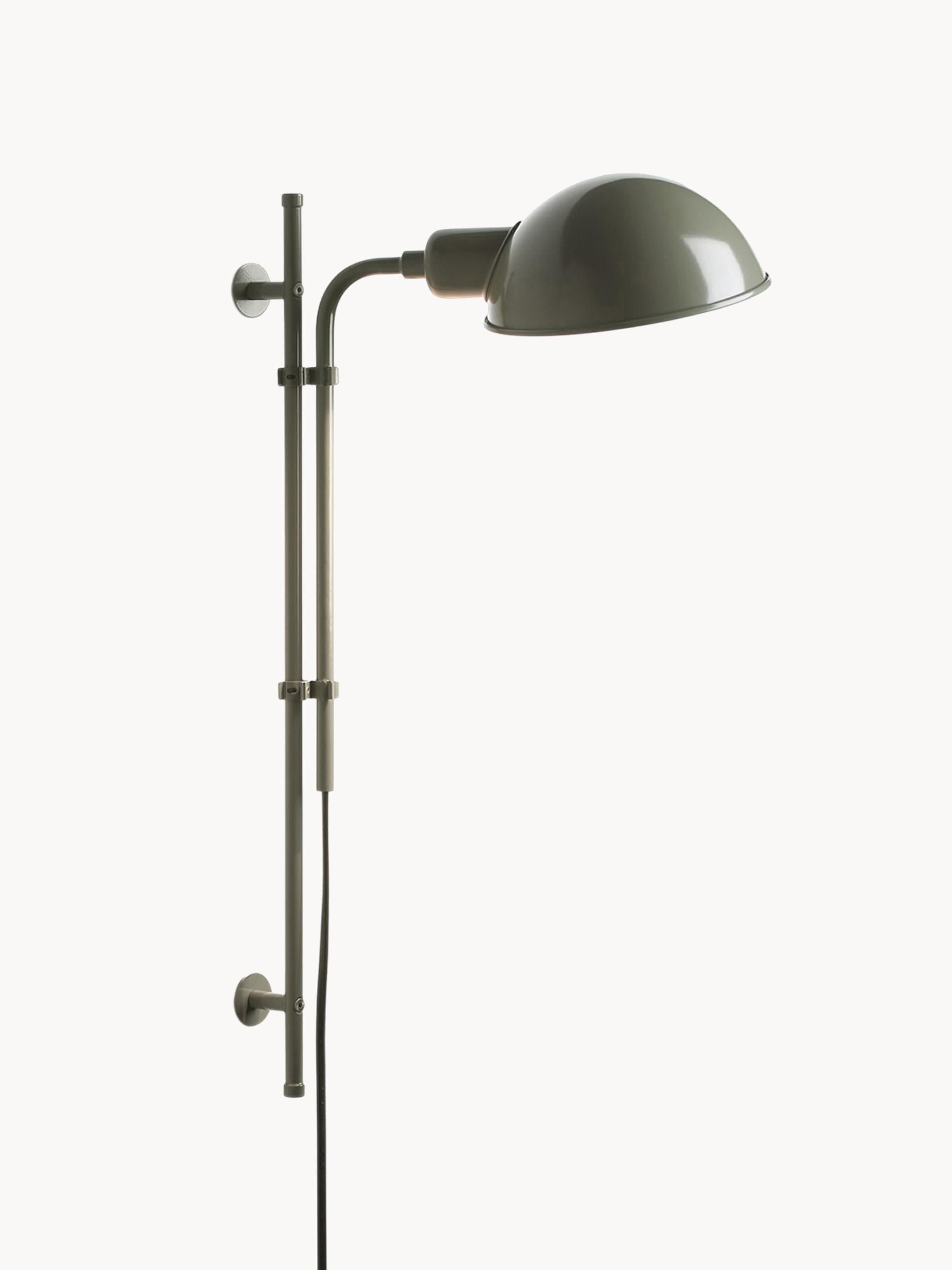 Applique murale orientable avec prise secteur Dav - Grège, haute brillance
