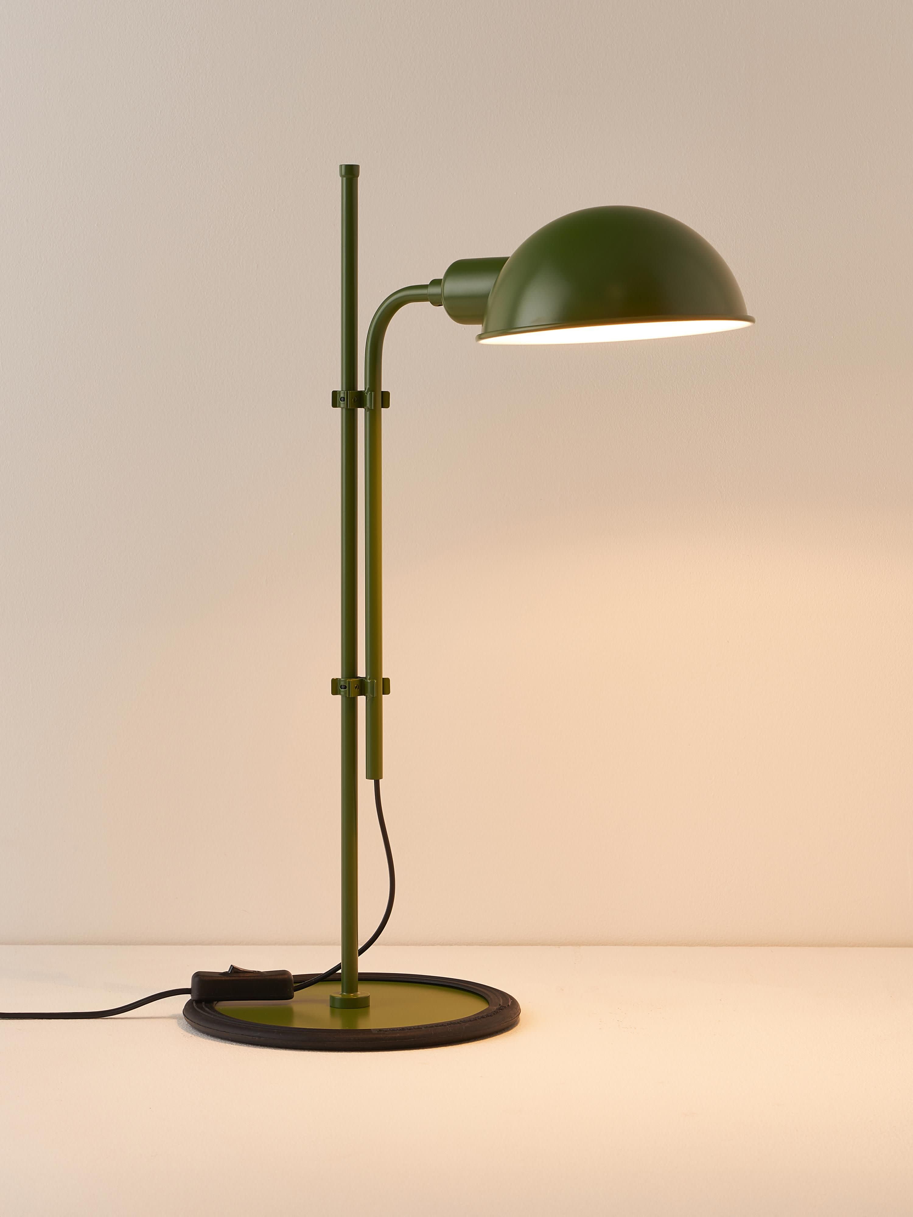 Grande lampe de bureau orientable Dav - Vert foncé, haute brillance