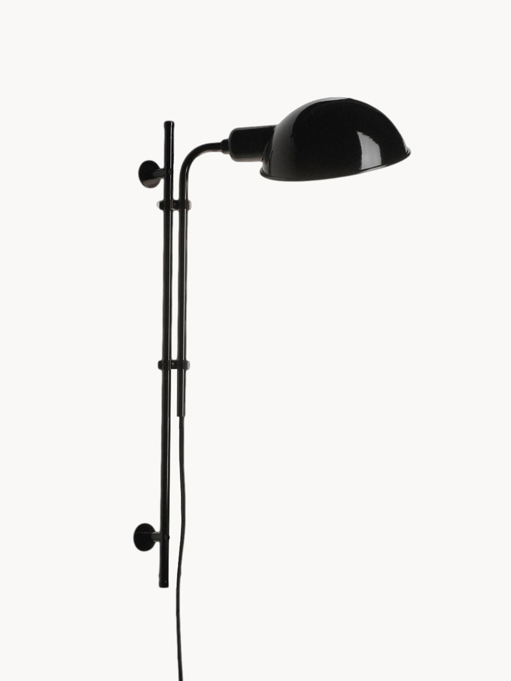 Applique murale orientable avec prise secteur Dav - Noir, haute brillance