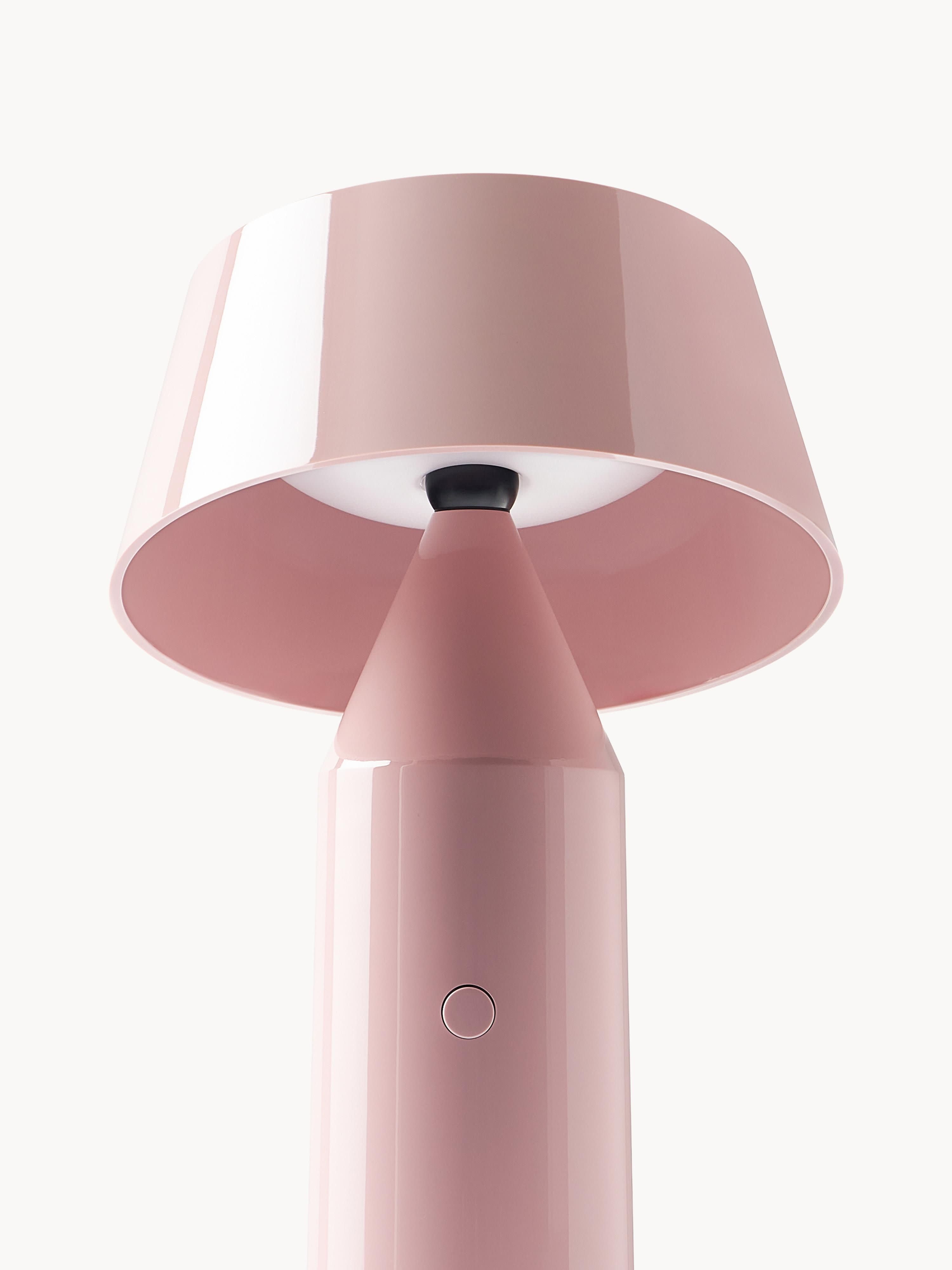 Lampe à poser LED mobile orientable Jokul, intensité ajustable - Rose pâle haute brillance, blanc cassé