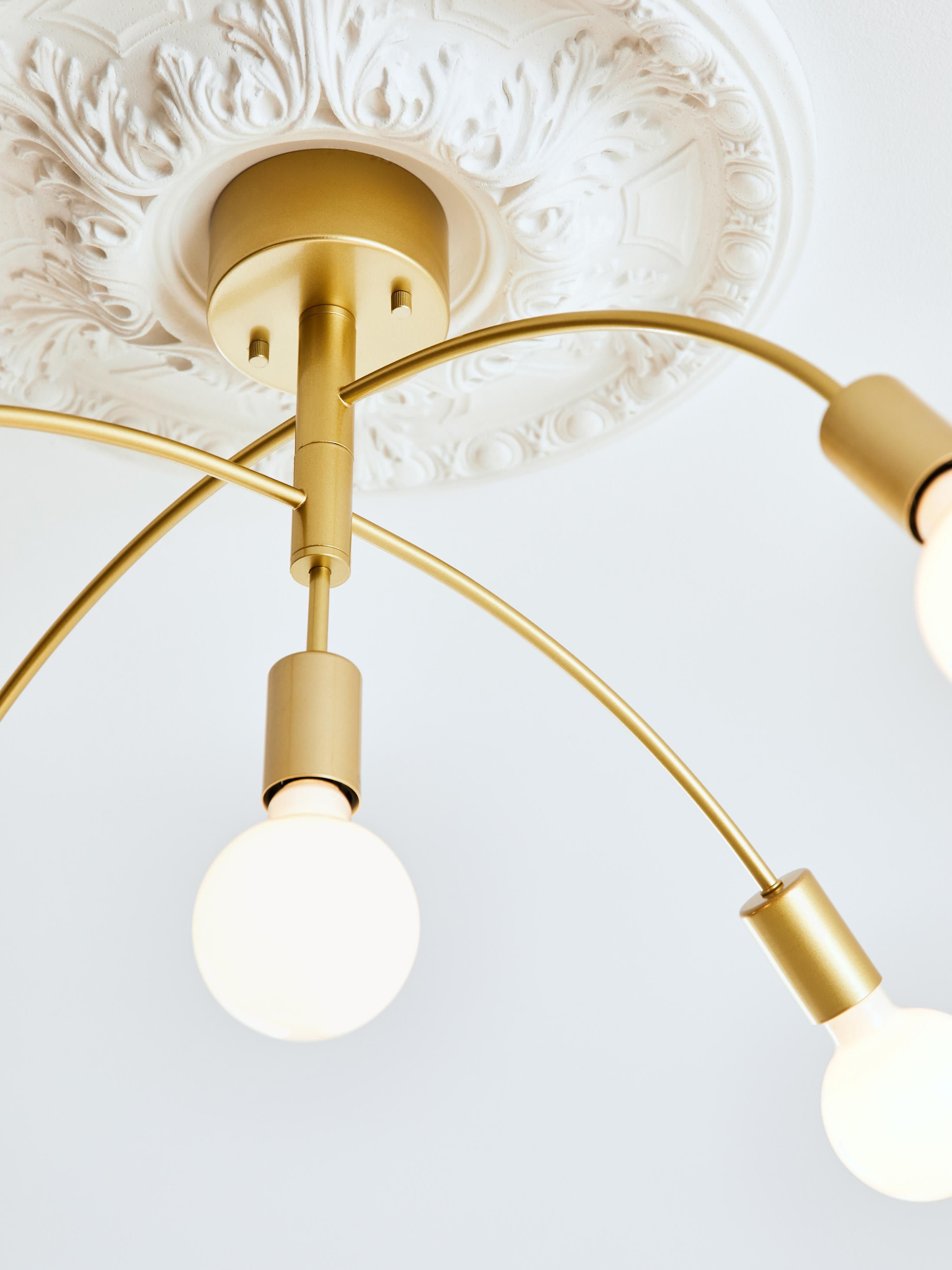 Grande plafonnier en métal Saemund - Doré