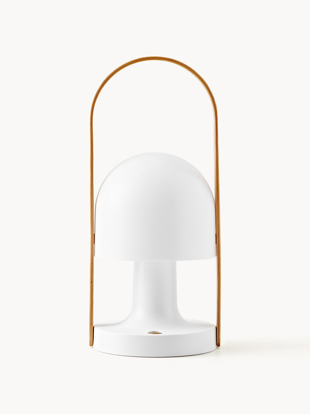Lampe à poser LED mobile orientable Olavi, intensité ajustable - Blanc, chêne