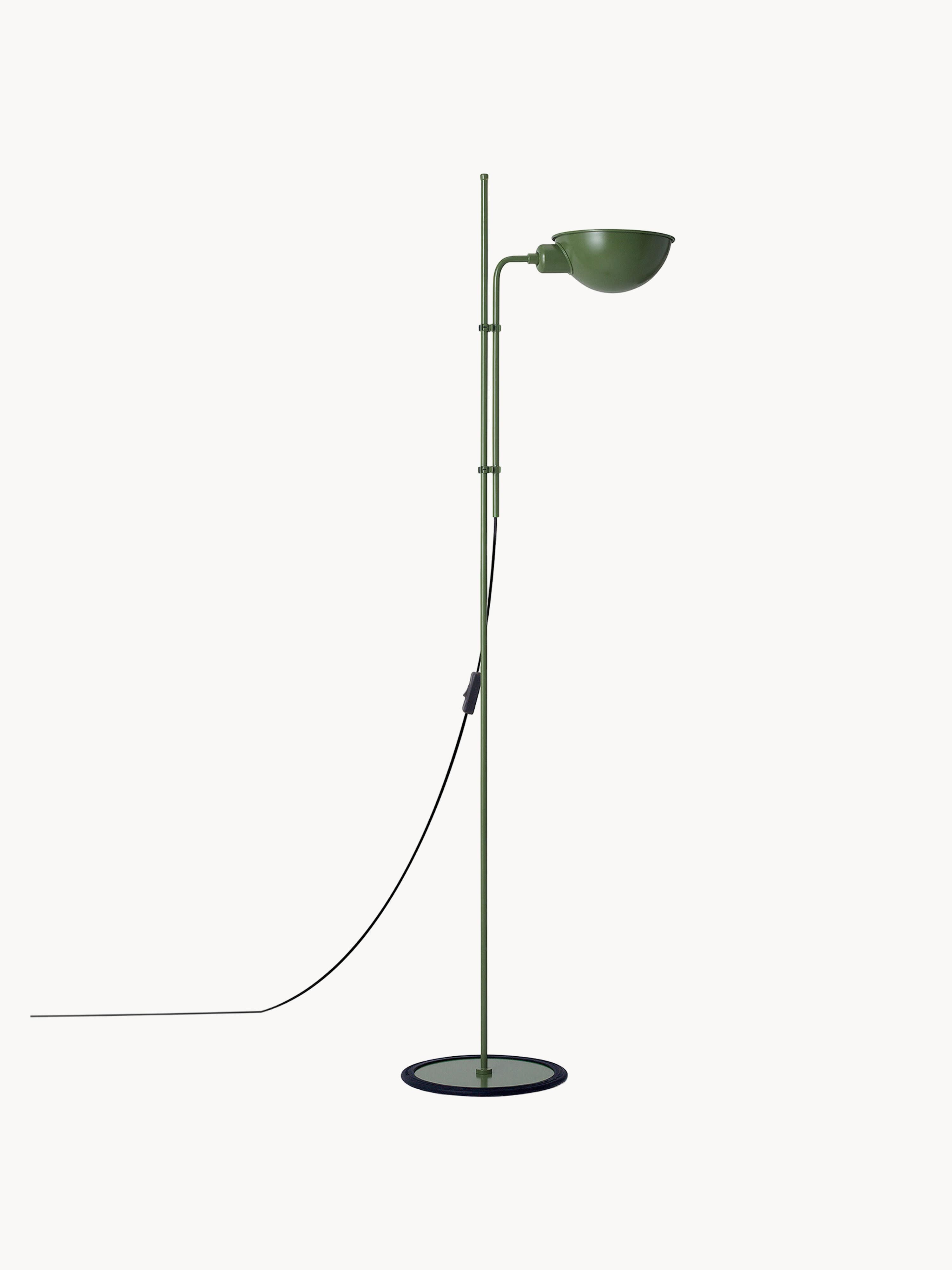 Petit lampadaire orientable Dav - Vert foncé, haute brillance