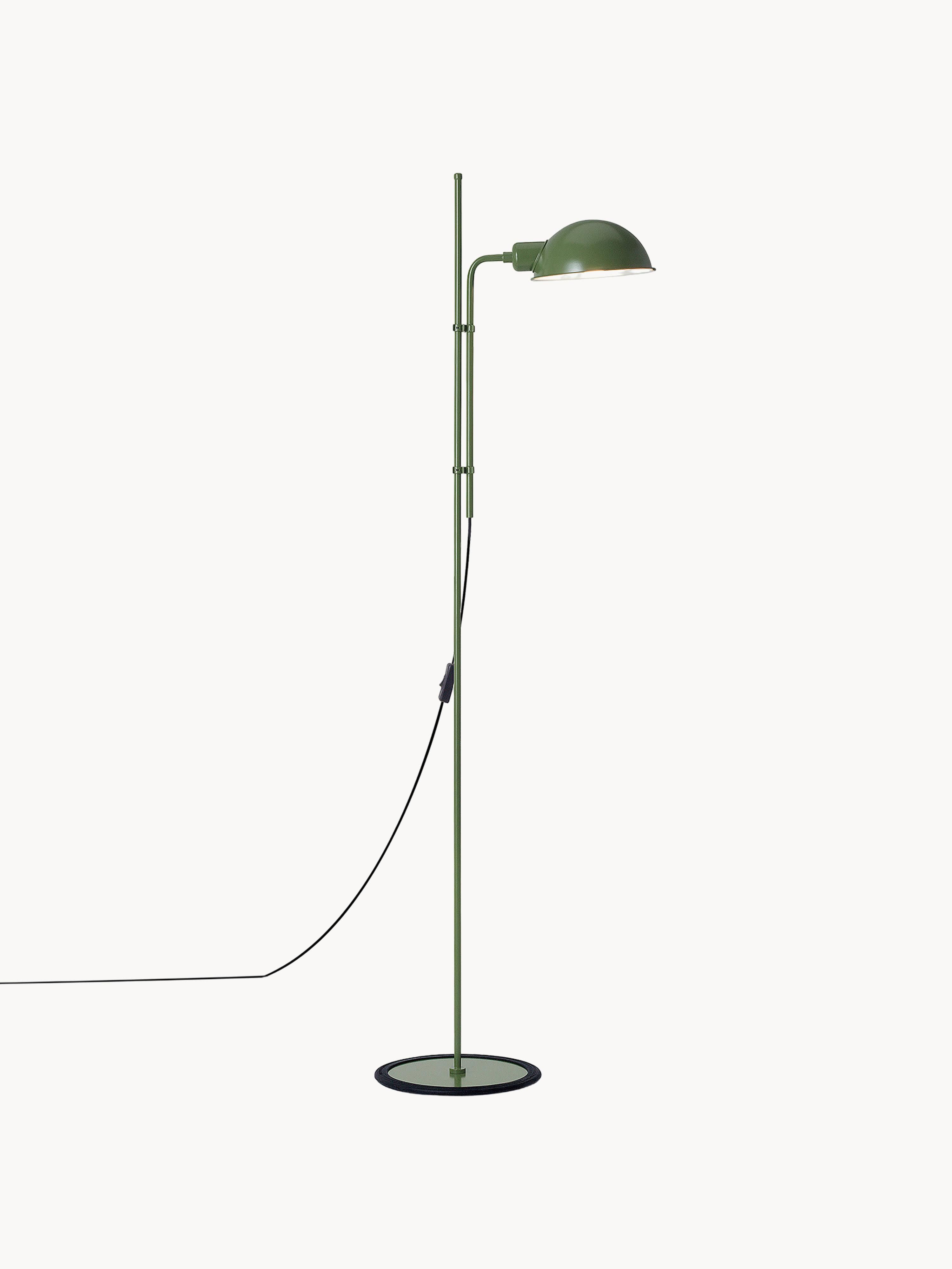 Petit lampadaire orientable Dav - Vert foncé, haute brillance