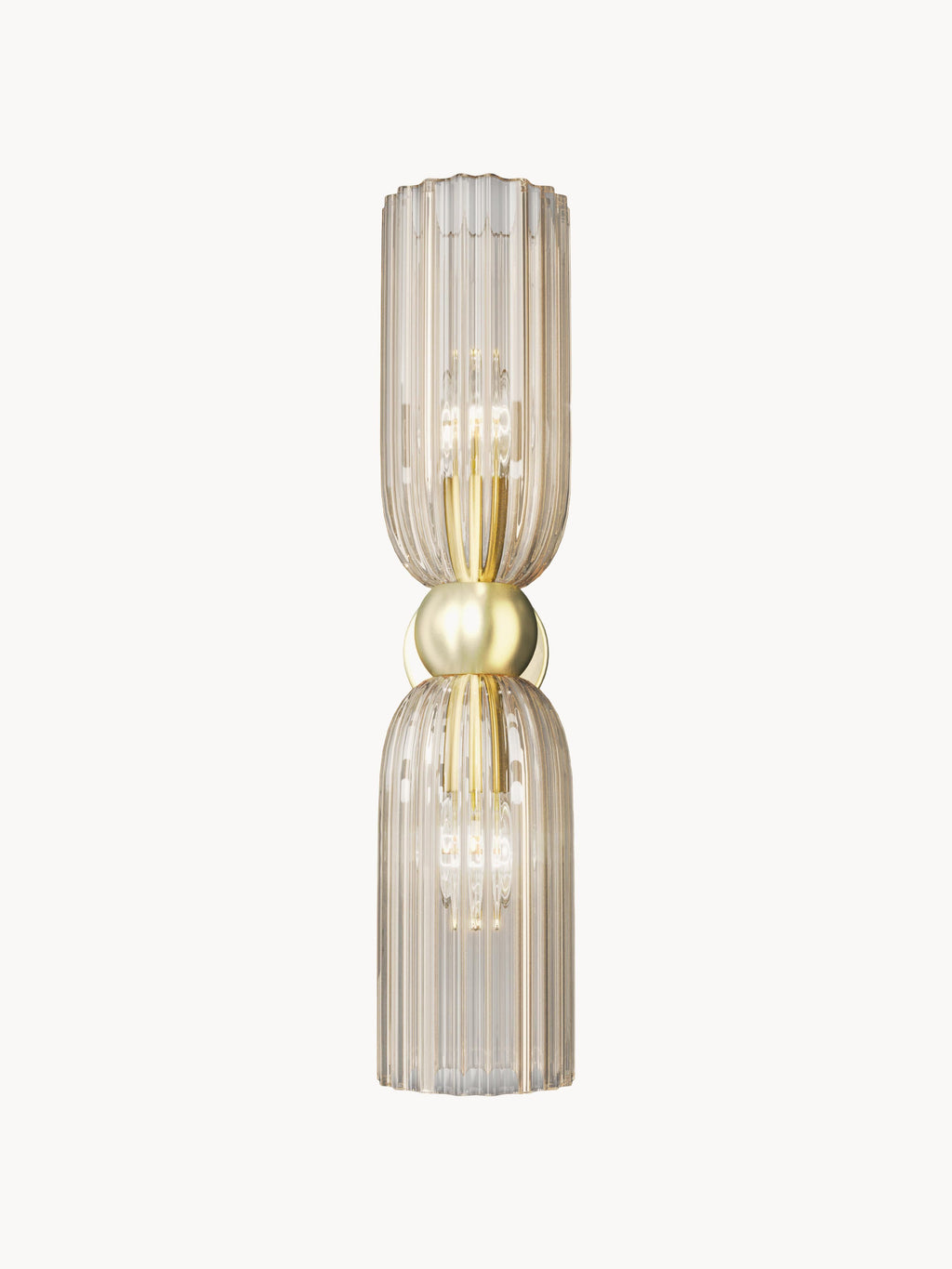 Applique murale Nash - Beige clair transparent, doré