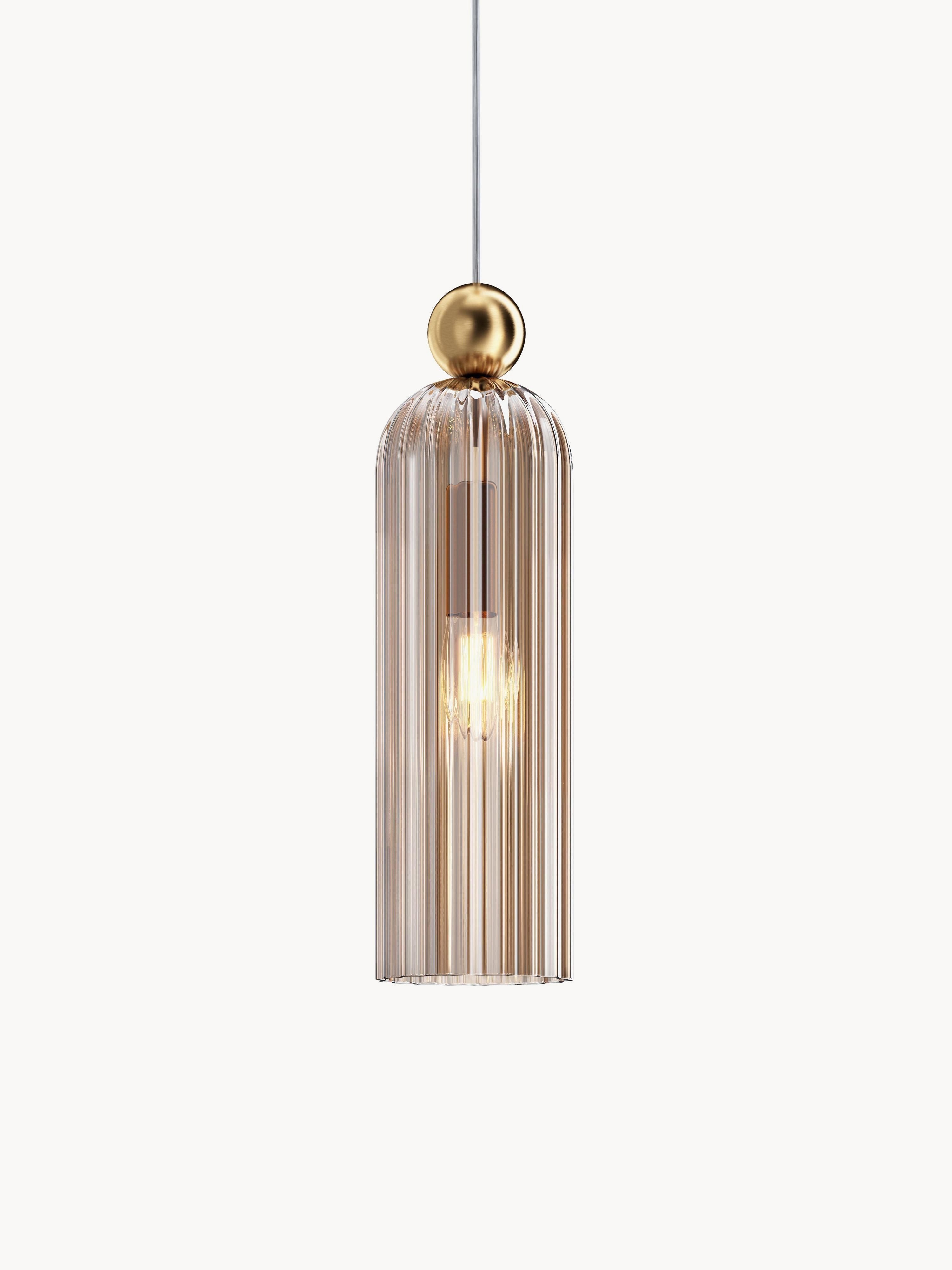 Petite suspension Nash - Grège, doré
