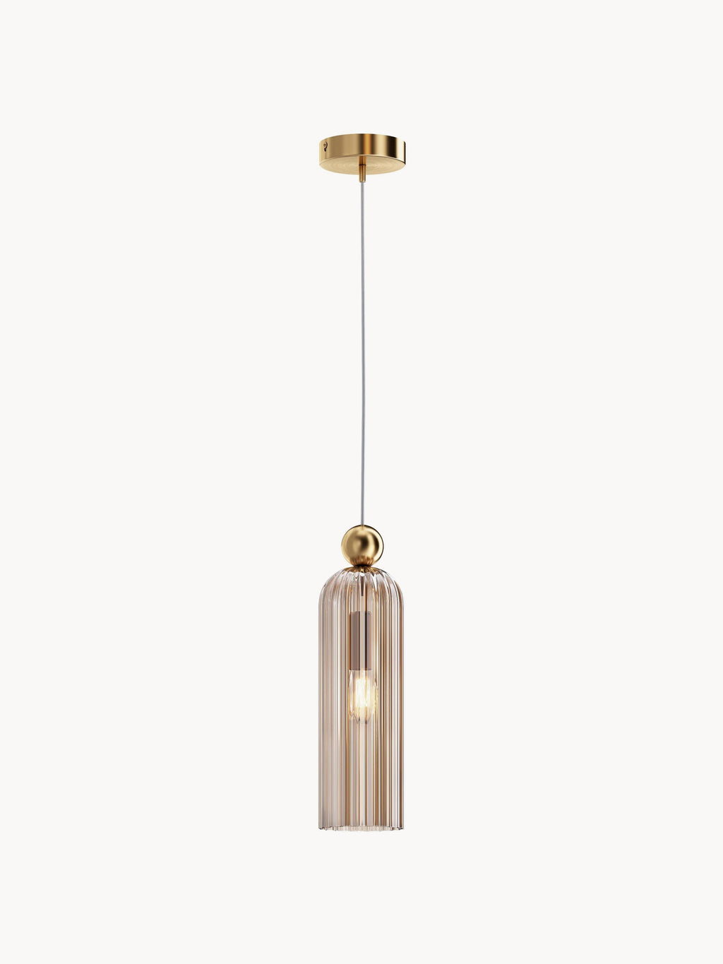 Petite suspension Nash - Grège, doré