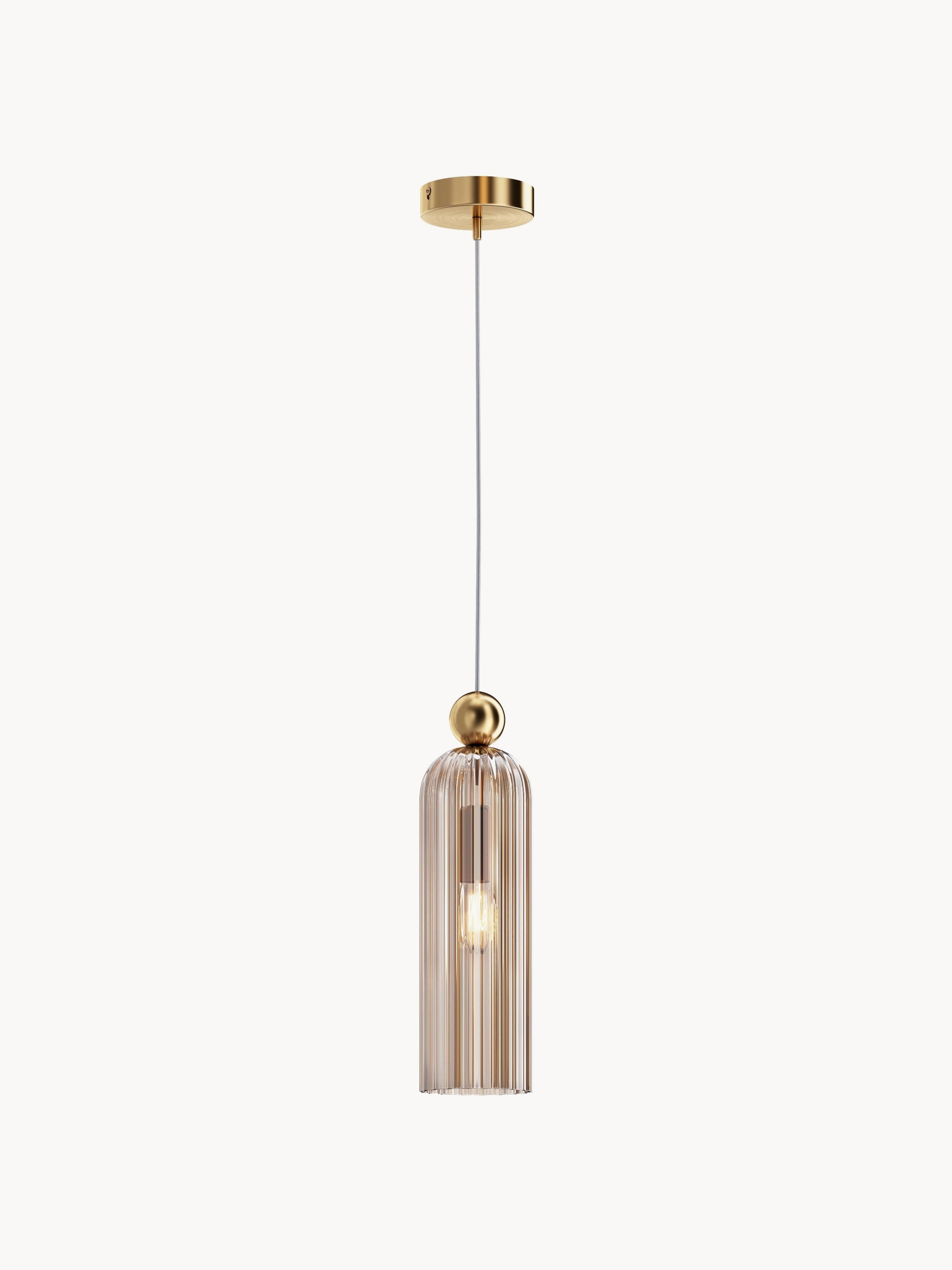 Petite suspension Nash - Grège, doré