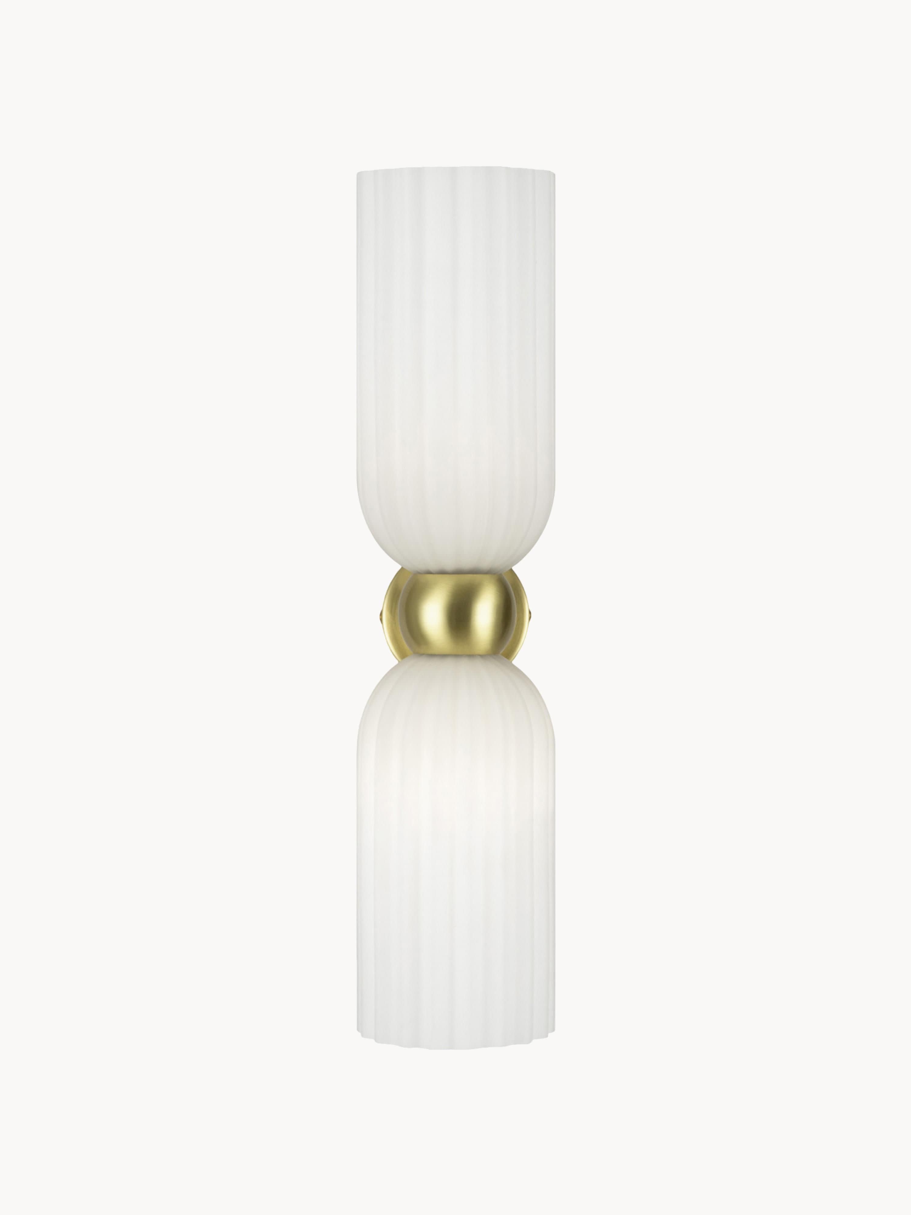 Luminaire Up & Maro - Blanc translucide, doré