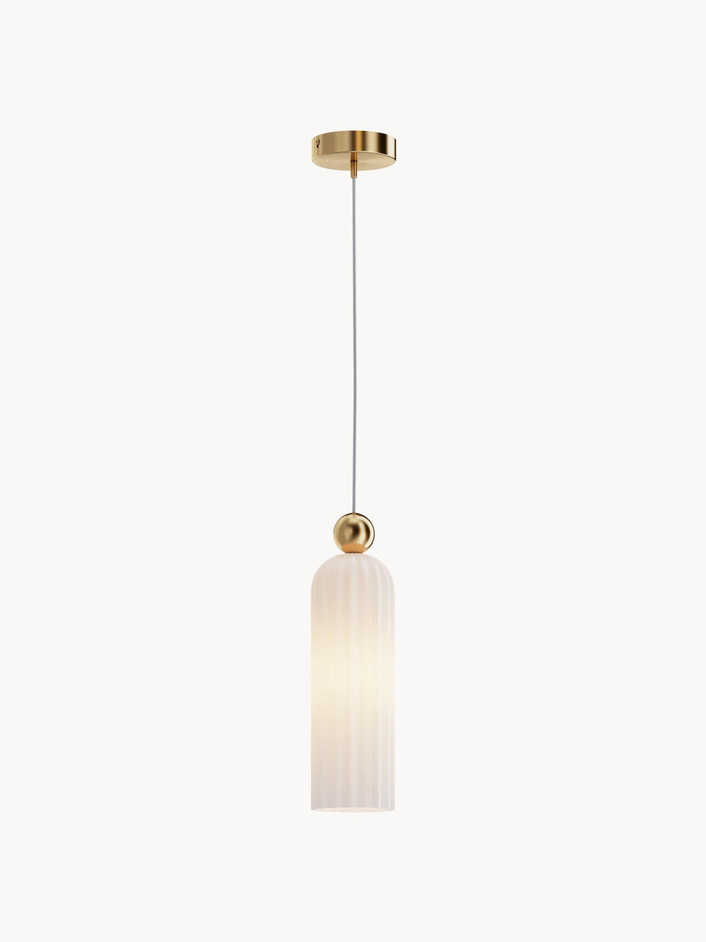 Petite suspension Nash - Blanc cassé, doré
