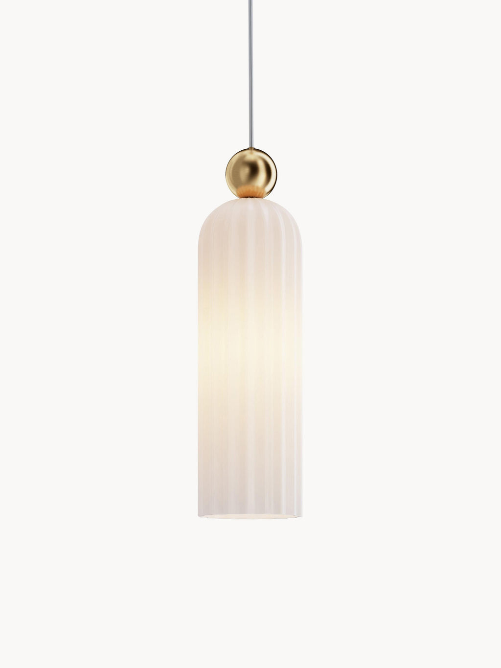 Petite suspension Nash - Blanc cassé, doré