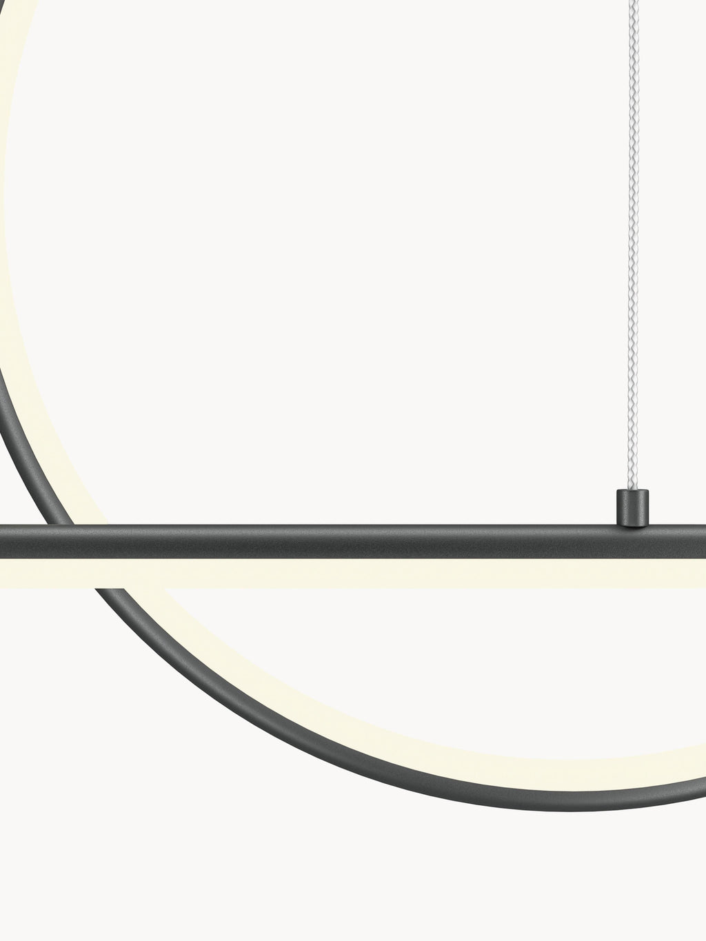 Suspension LED à intensité variable avec changement de couleur et télécommande Roswell - Noir
