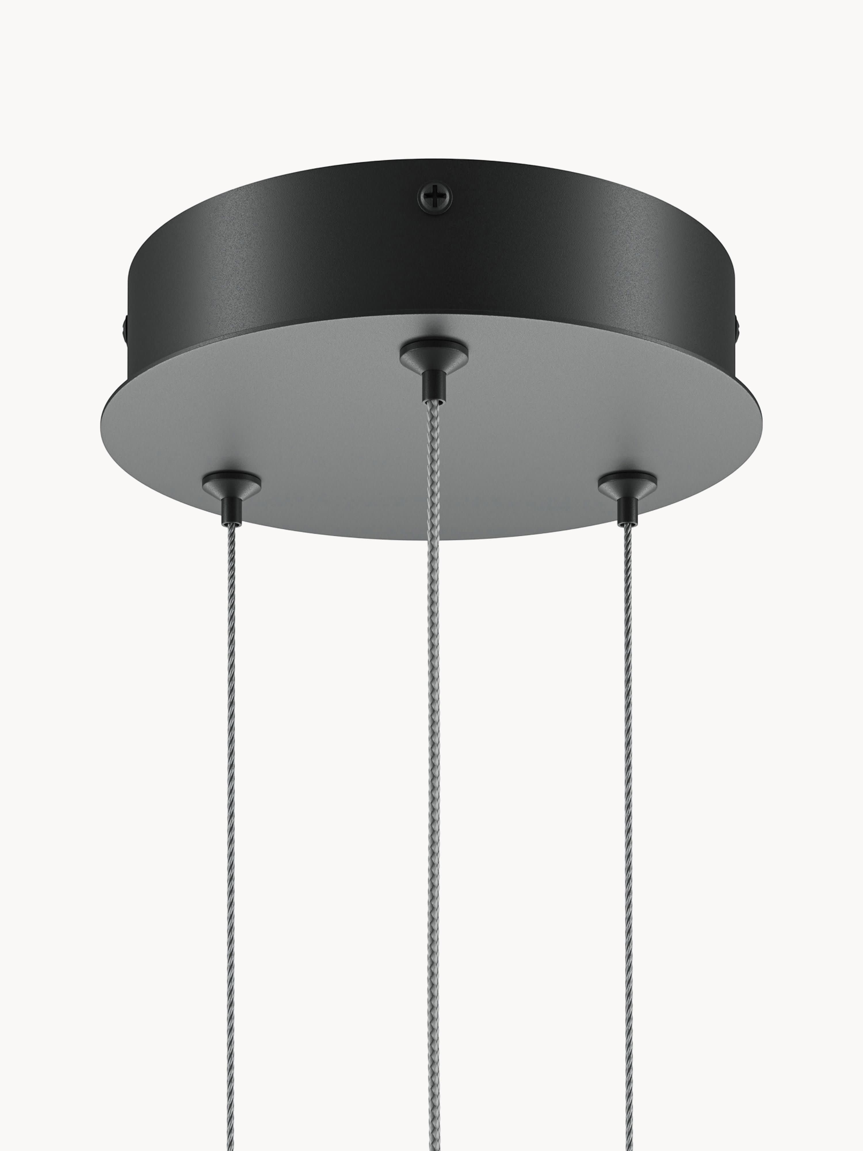 Suspension LED à intensité variable avec changement de couleur et télécommande Roswell - Noir