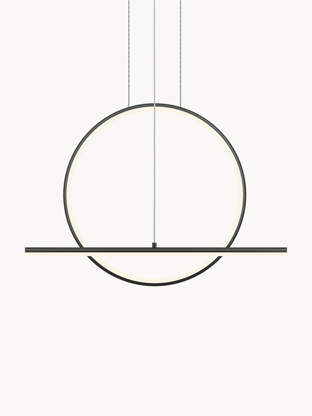 Suspension LED à intensité variable avec changement de couleur et télécommande Roswell - Noir