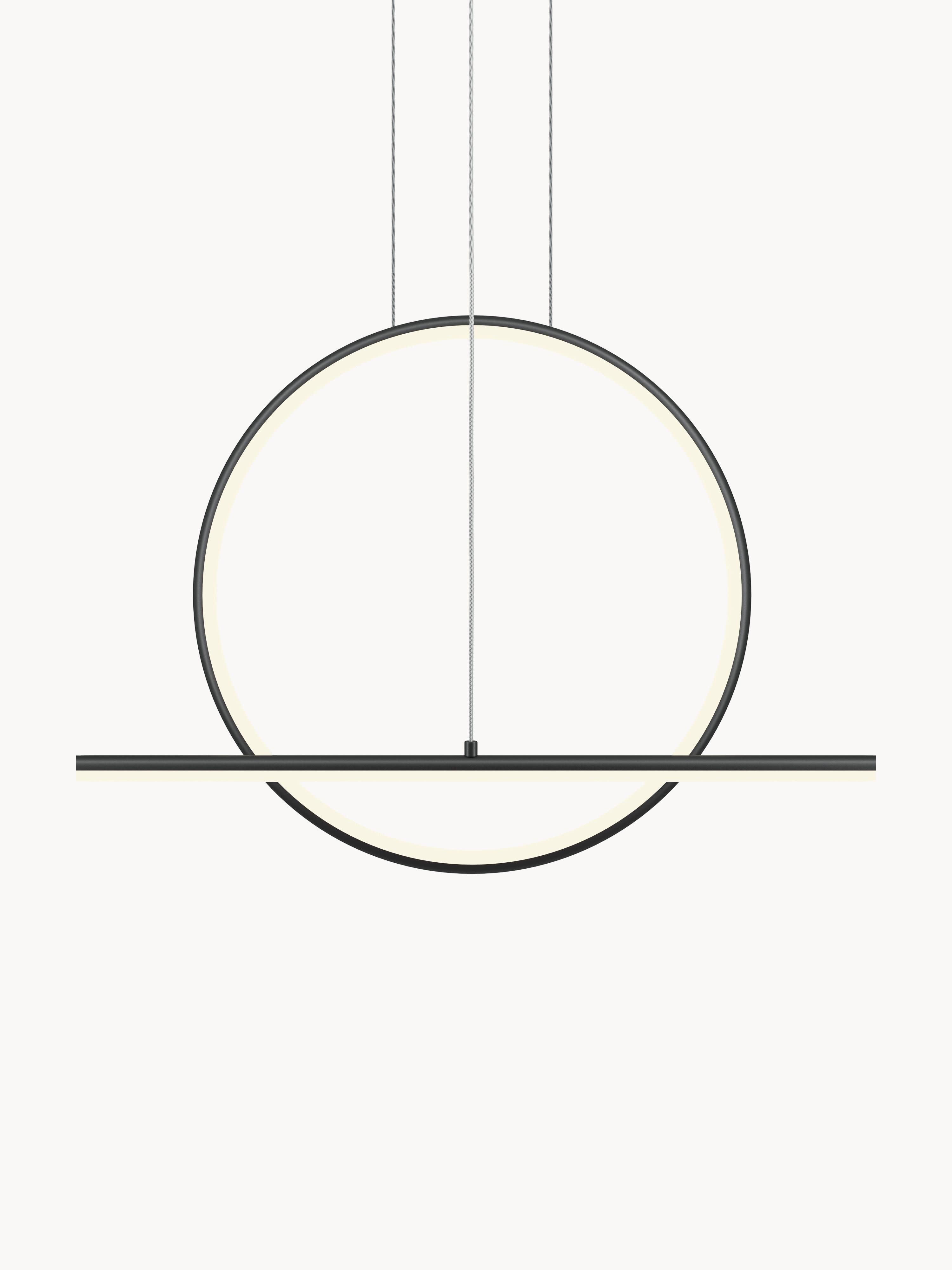 Suspension LED à intensité variable avec changement de couleur et télécommande Roswell - Noir
