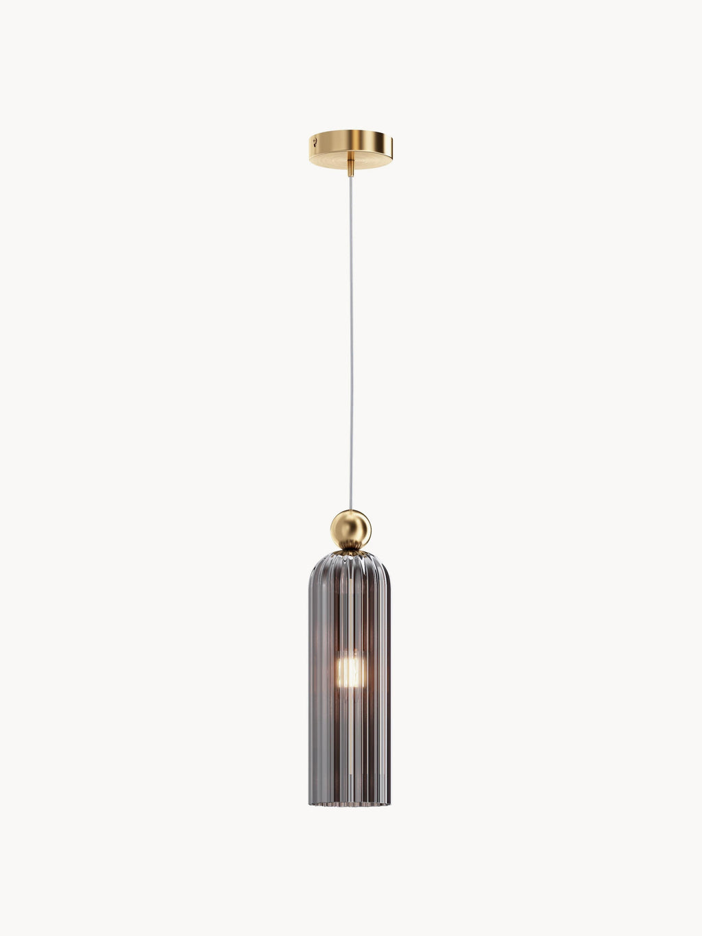 Petite suspension Nash - Gris foncé, doré