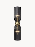 Luminaire Up & Maro - Anthracite transparent, doré