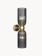Luminaire Up & Maro - Anthracite transparent, doré
