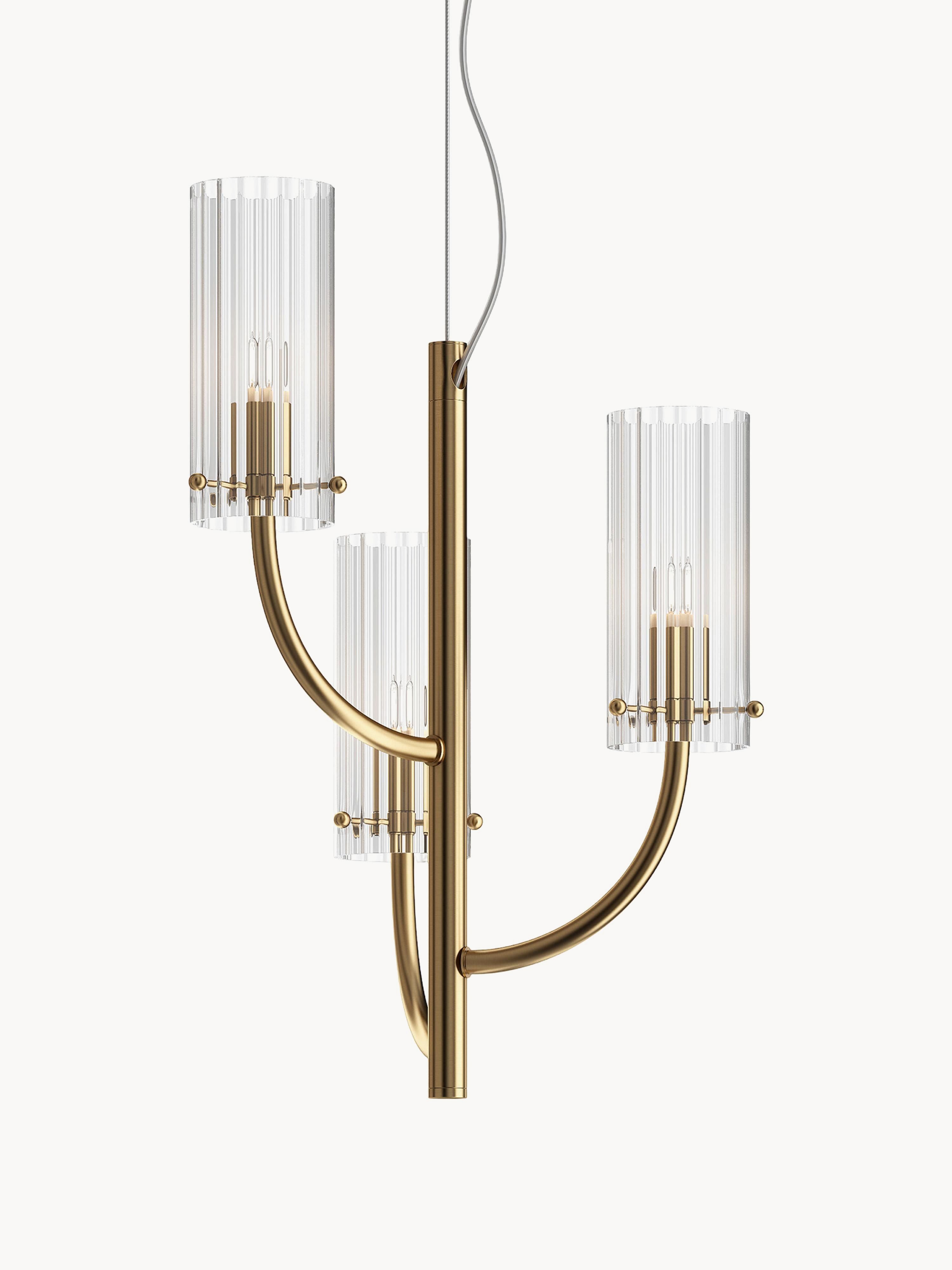 Suspension Kaino - Transparent, doré