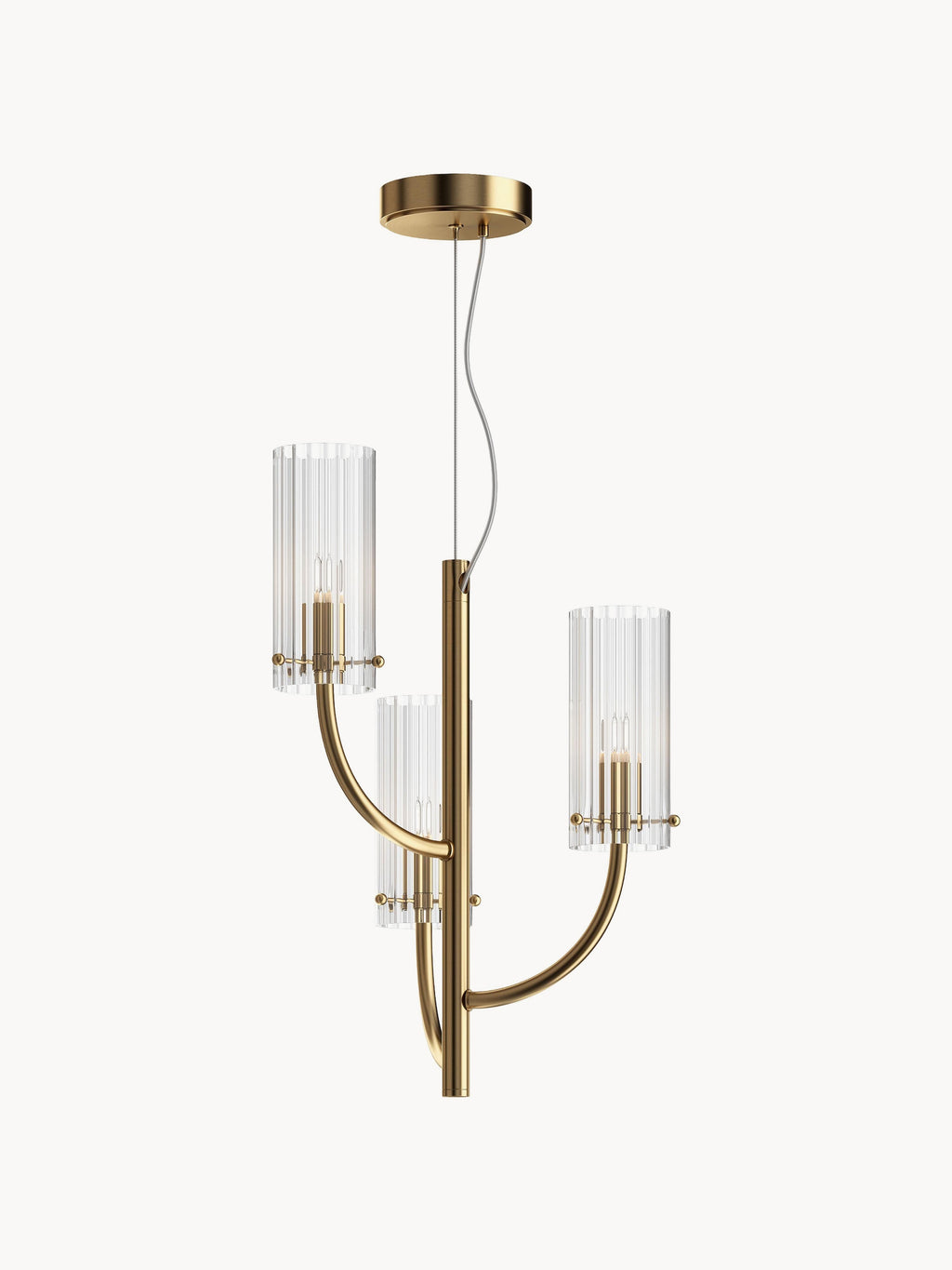 Suspension Kaino - Transparent, doré