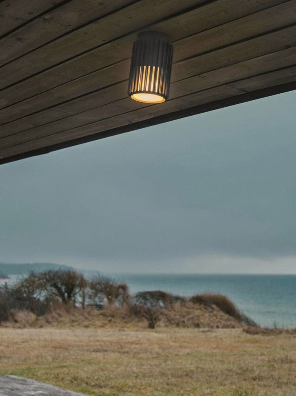 Plafonnier LED d'extérieur Fritz, intensité ajustable - Gris