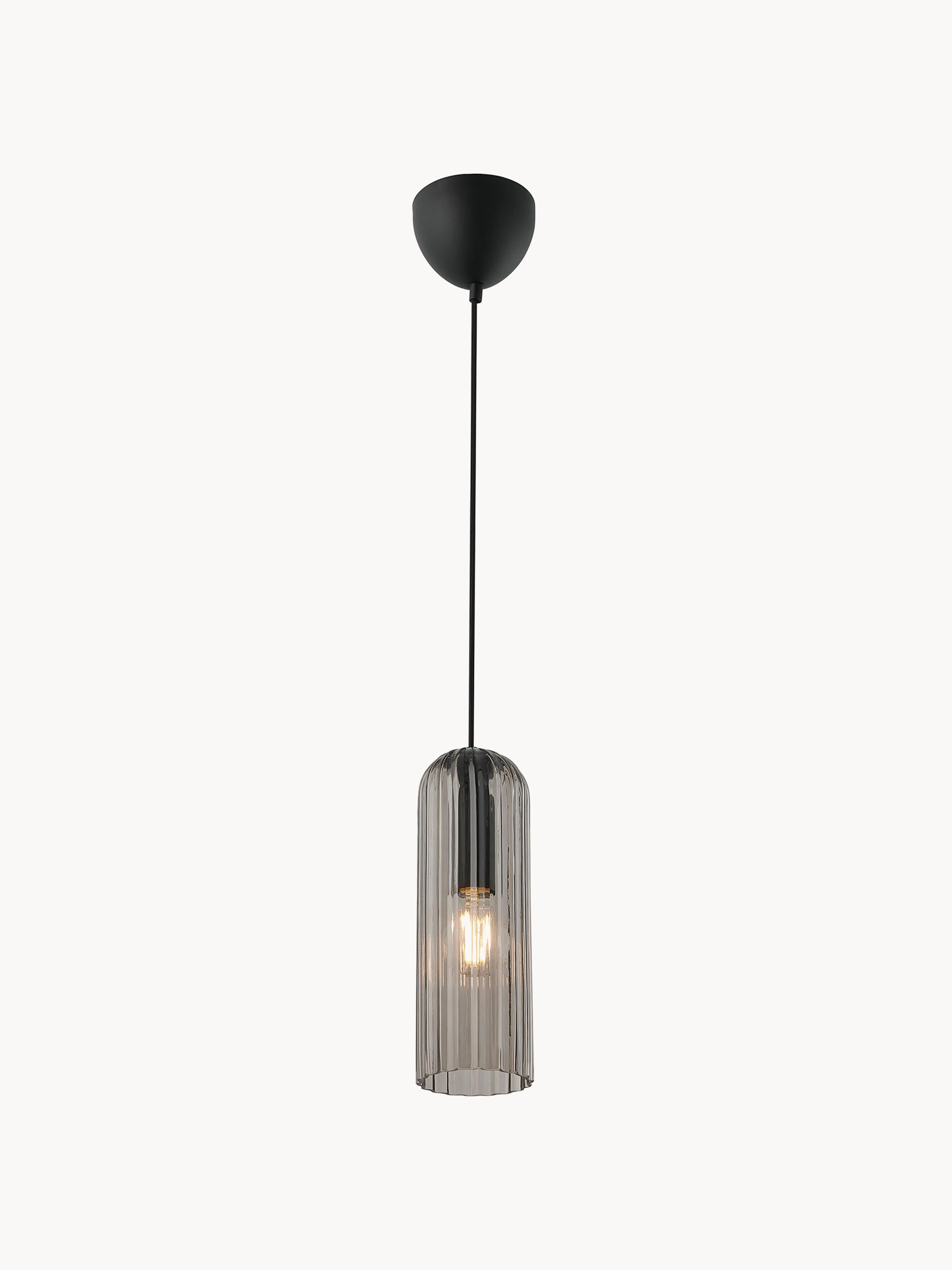 Petite suspension Jolaf - Anthracite, transparent, noir