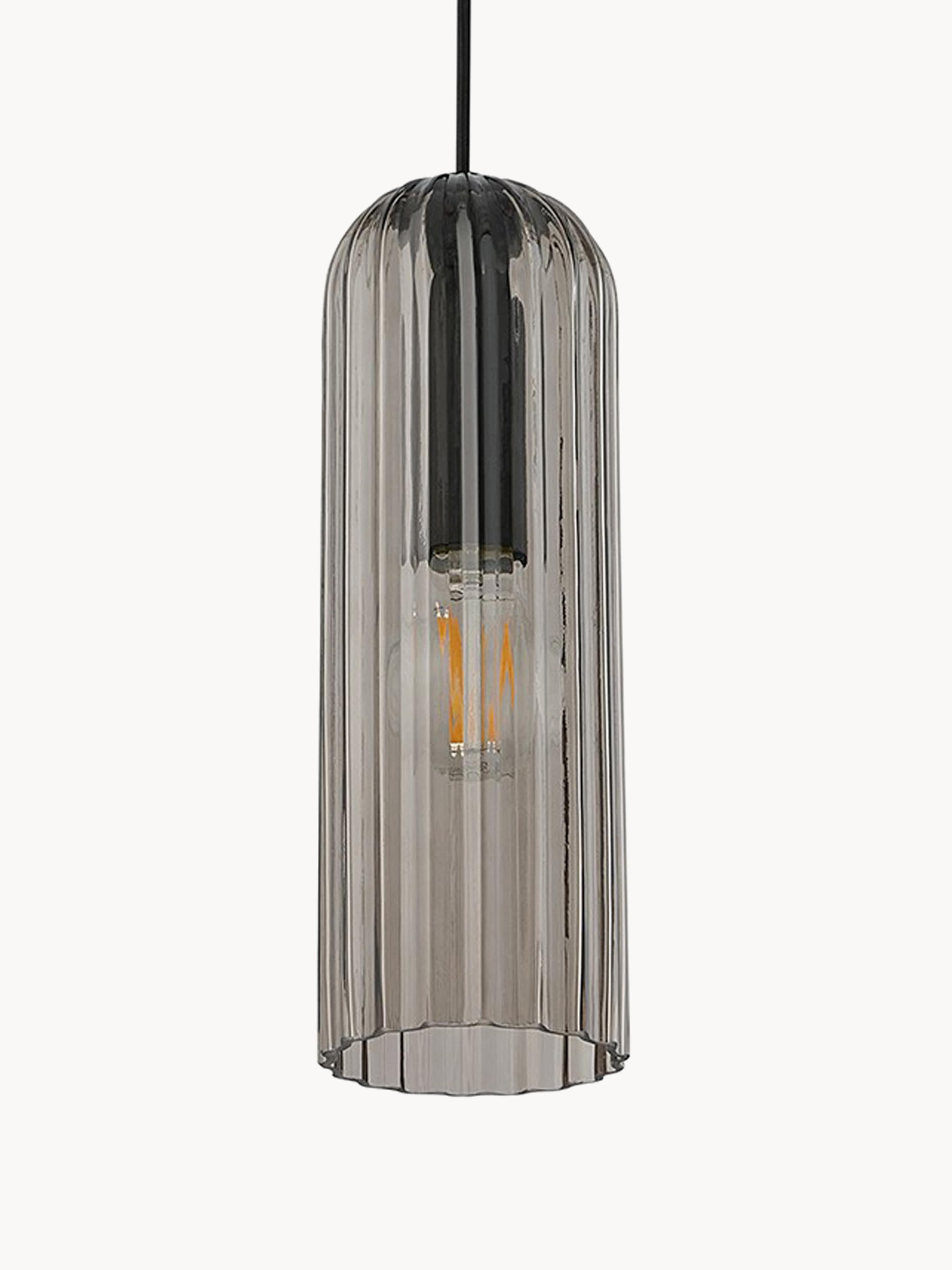 Petite suspension Jolaf - Anthracite, transparent, noir