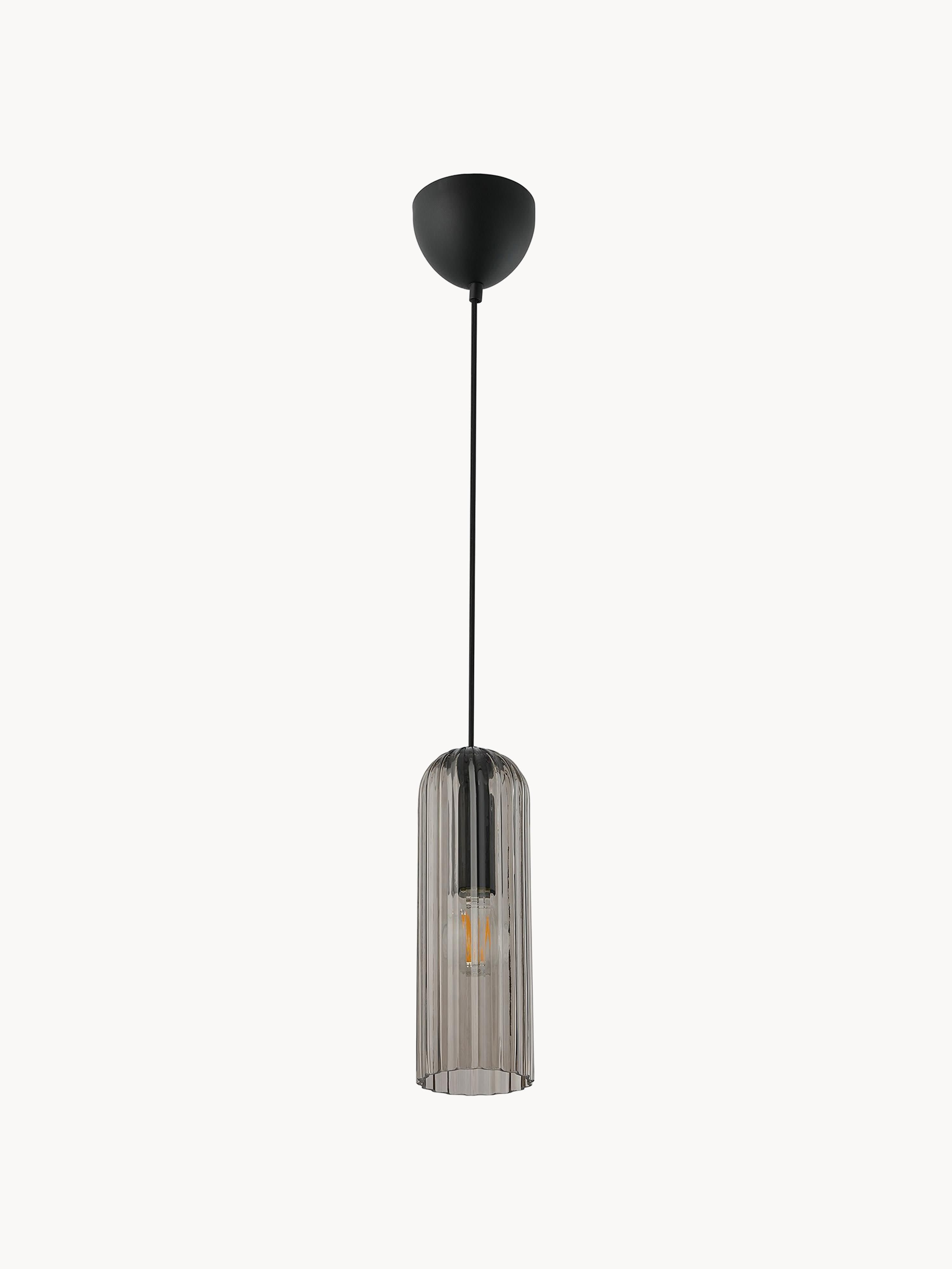 Petite suspension Jolaf - Anthracite, transparent, noir
