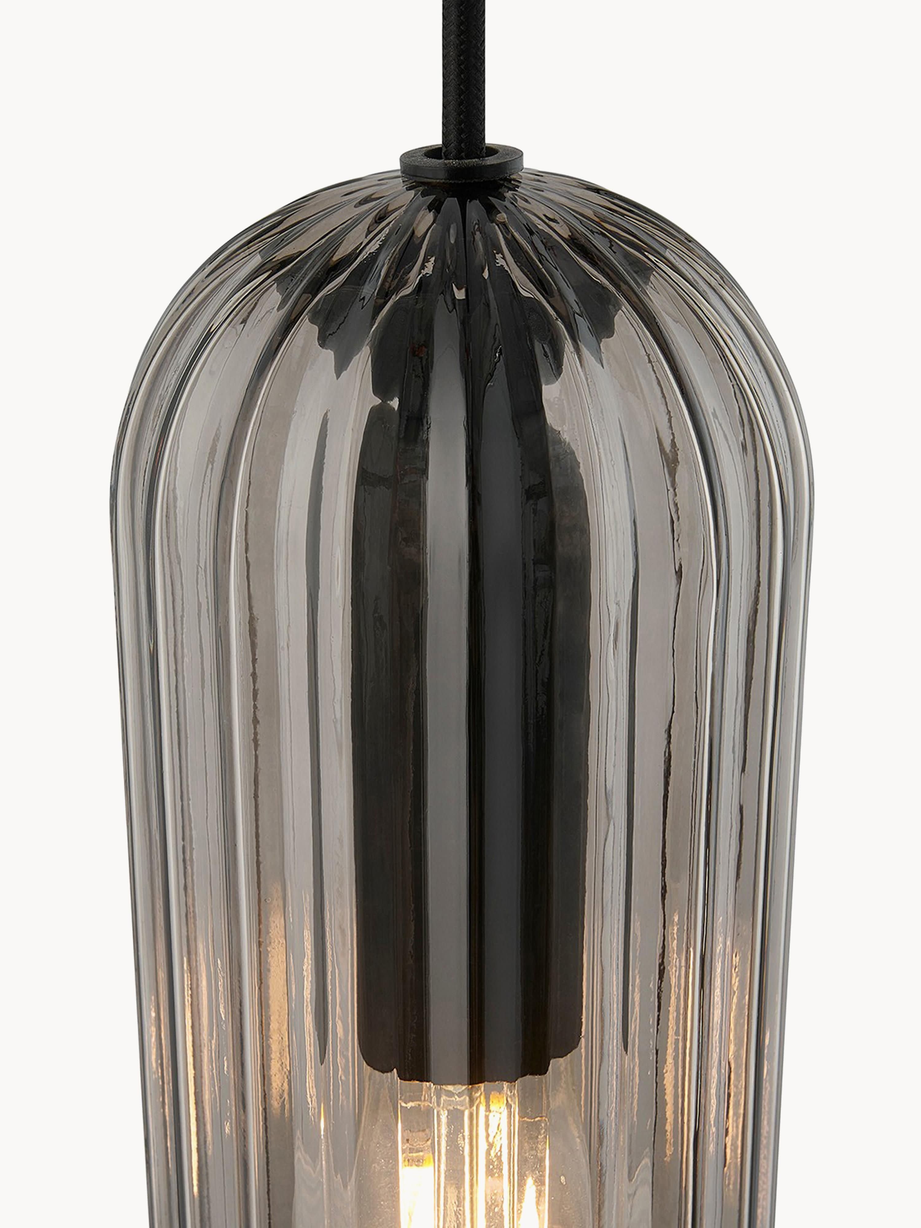 Petite suspension Jolaf - Anthracite, transparent, noir
