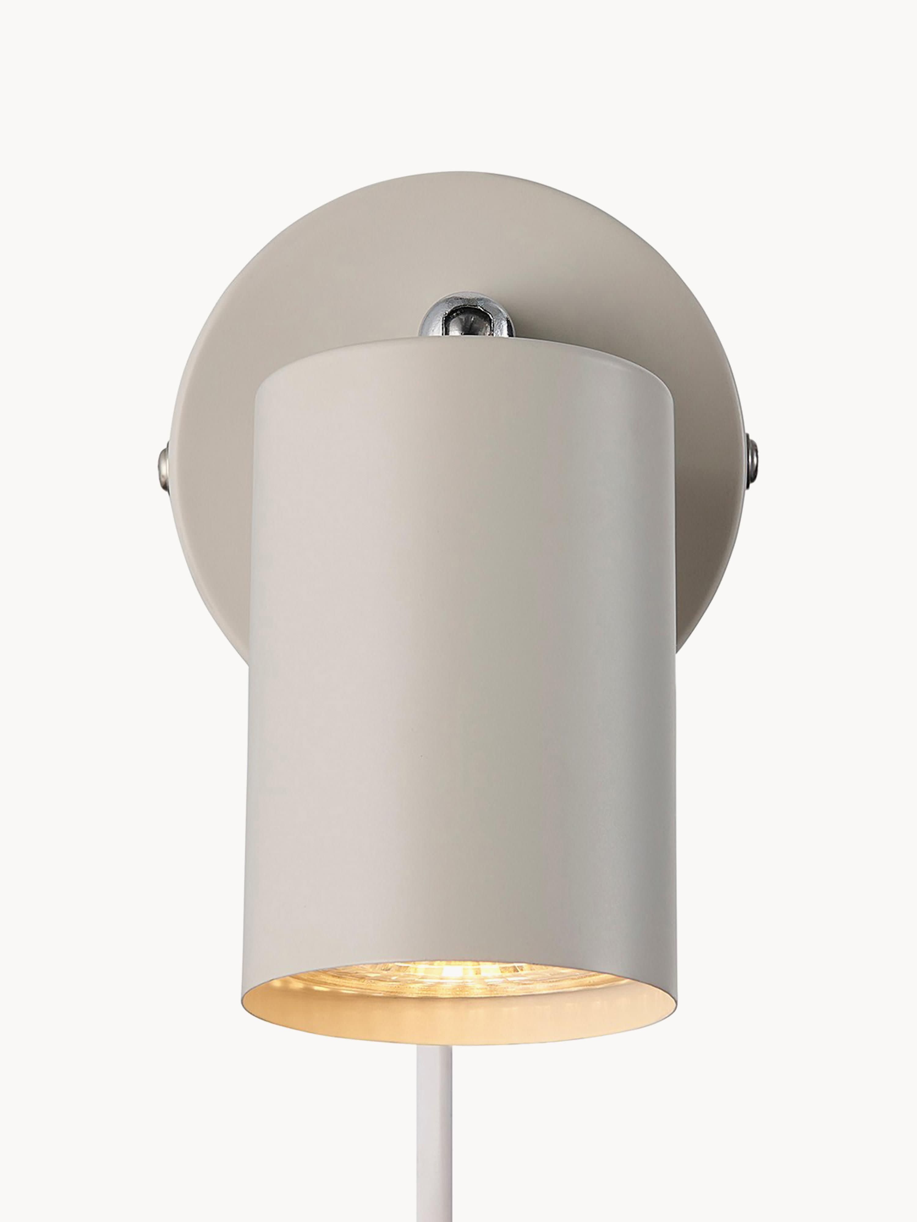 Petit spot mural avec prise secteur Hodr - Beige clair