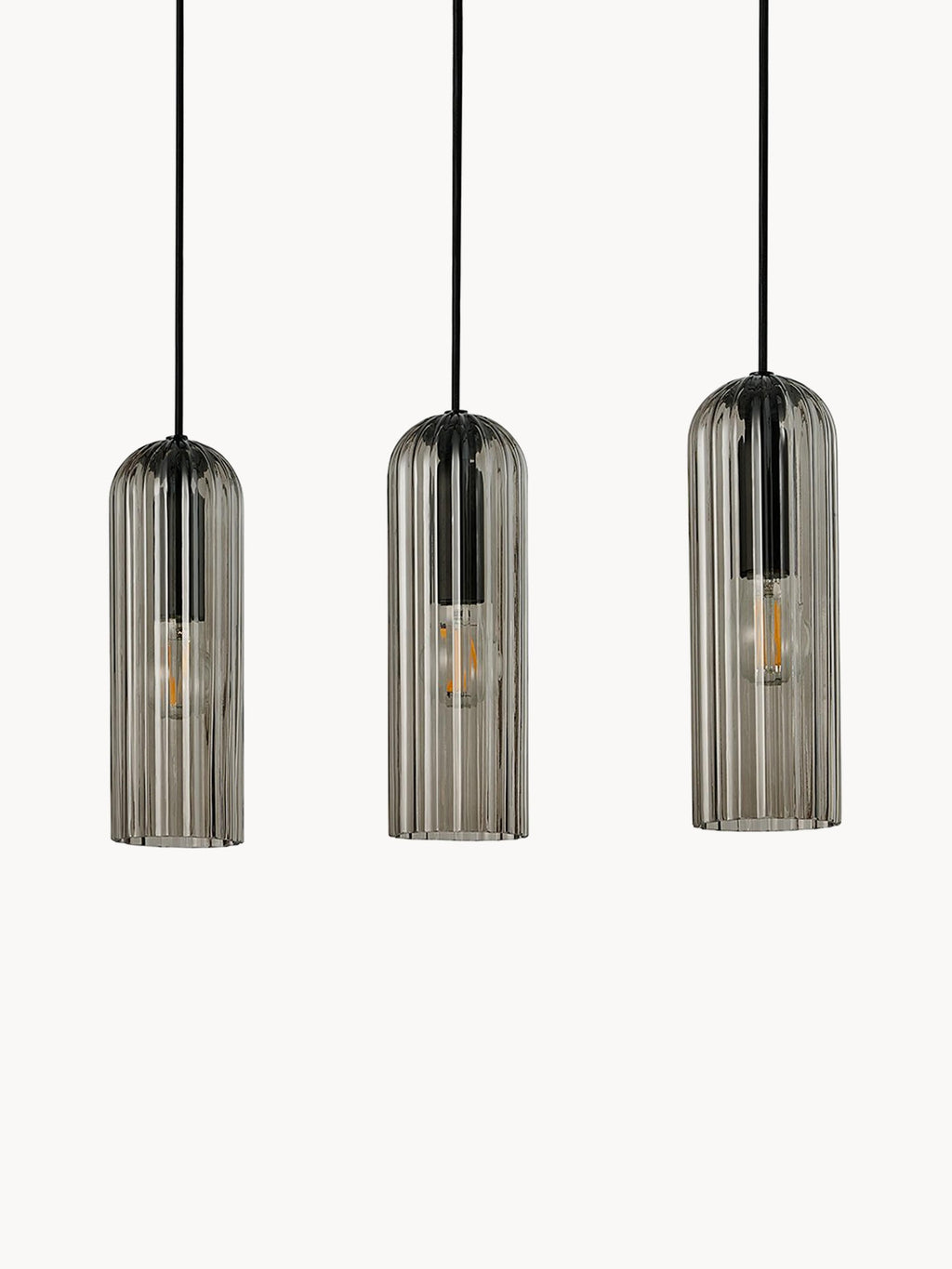 Suspension grappe Jolaf - Anthracite, transparent, noir