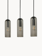 Suspension grappe Jolaf - Anthracite, transparent, noir