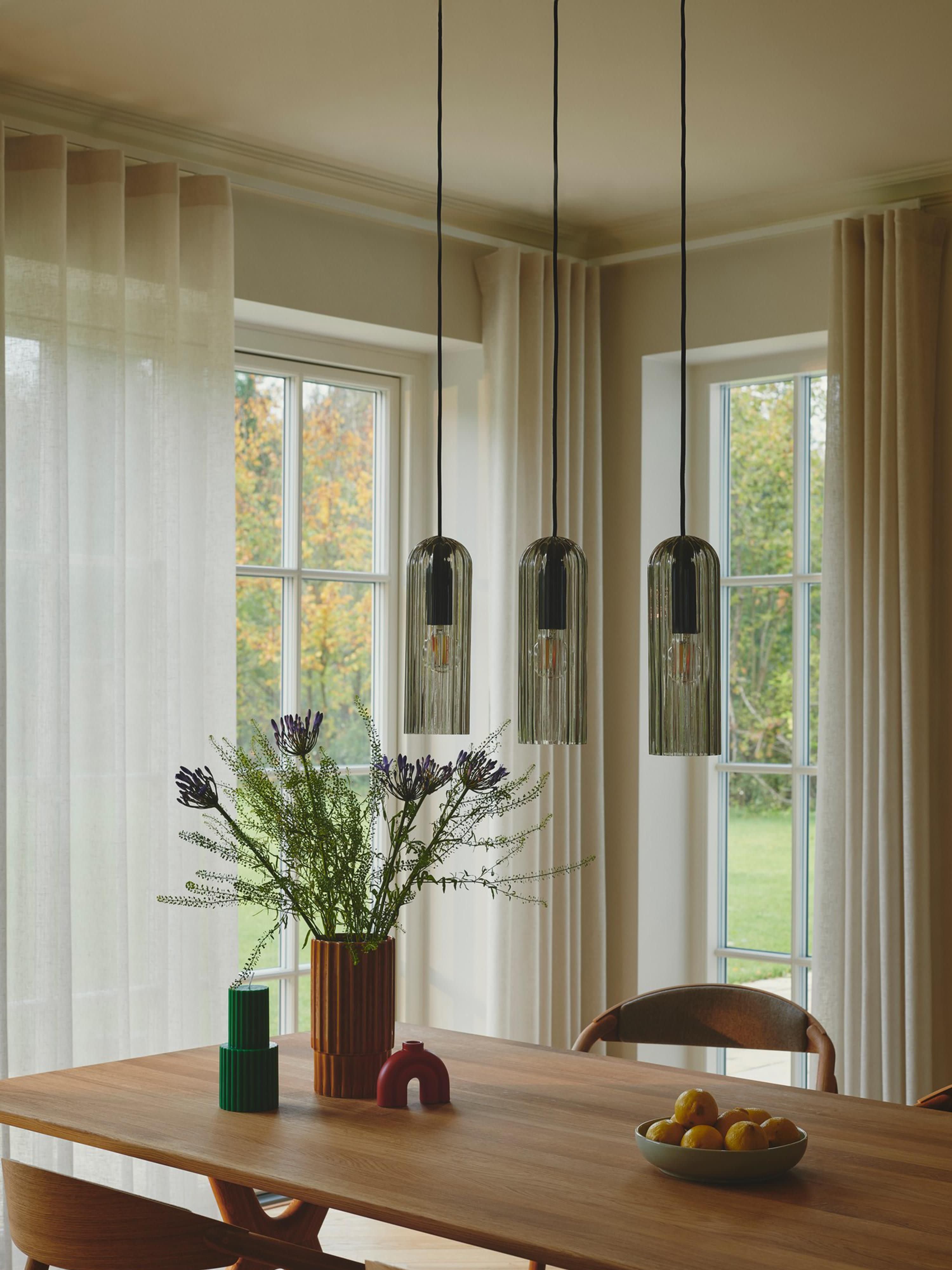 Suspension grappe Jolaf - Anthracite, transparent, noir