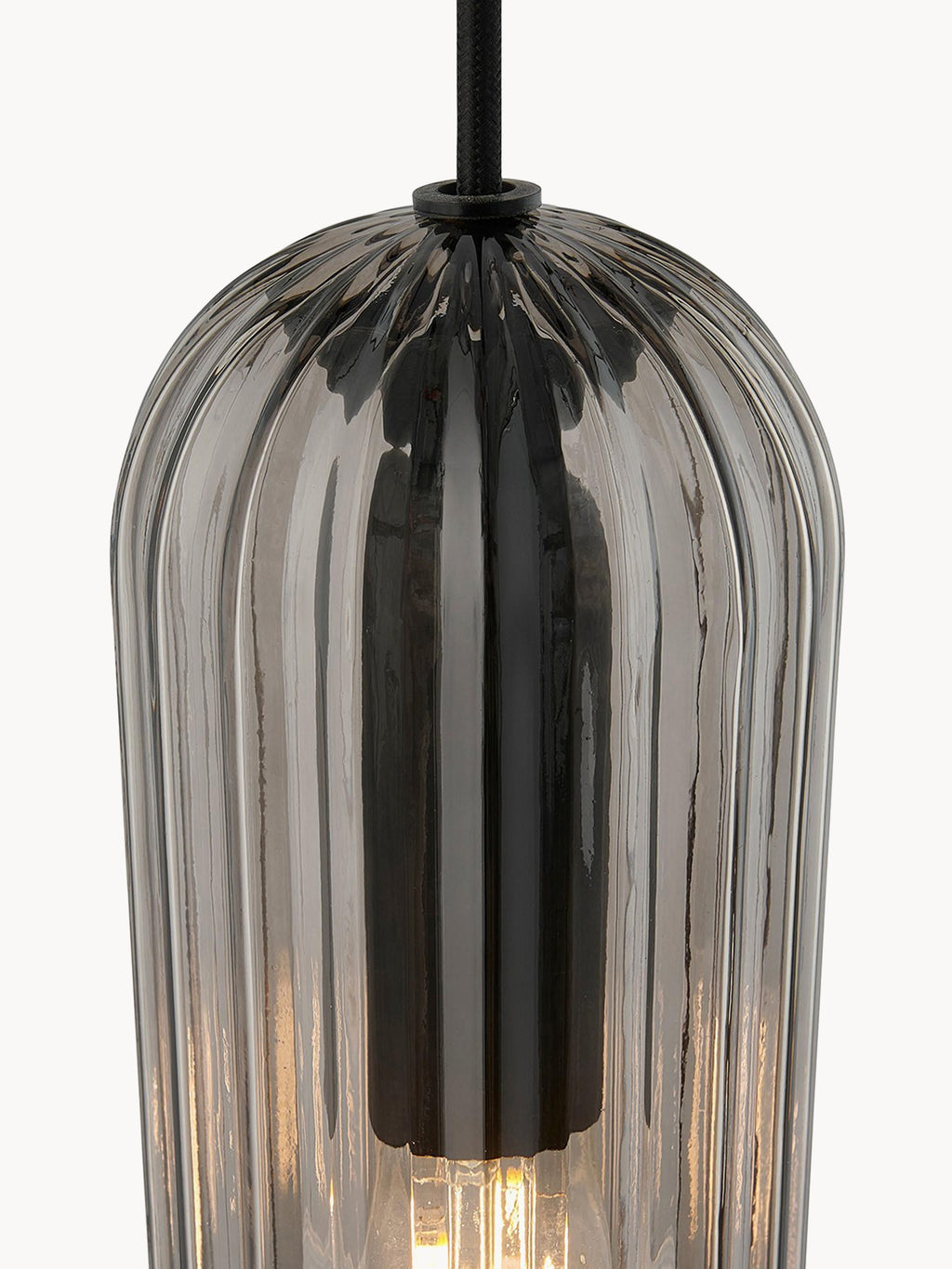 Suspension grappe Jolaf - Anthracite, transparent, noir