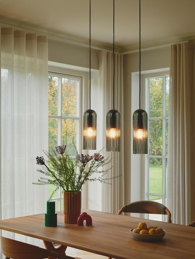 Suspension grappe Jolaf - Anthracite, transparent, noir