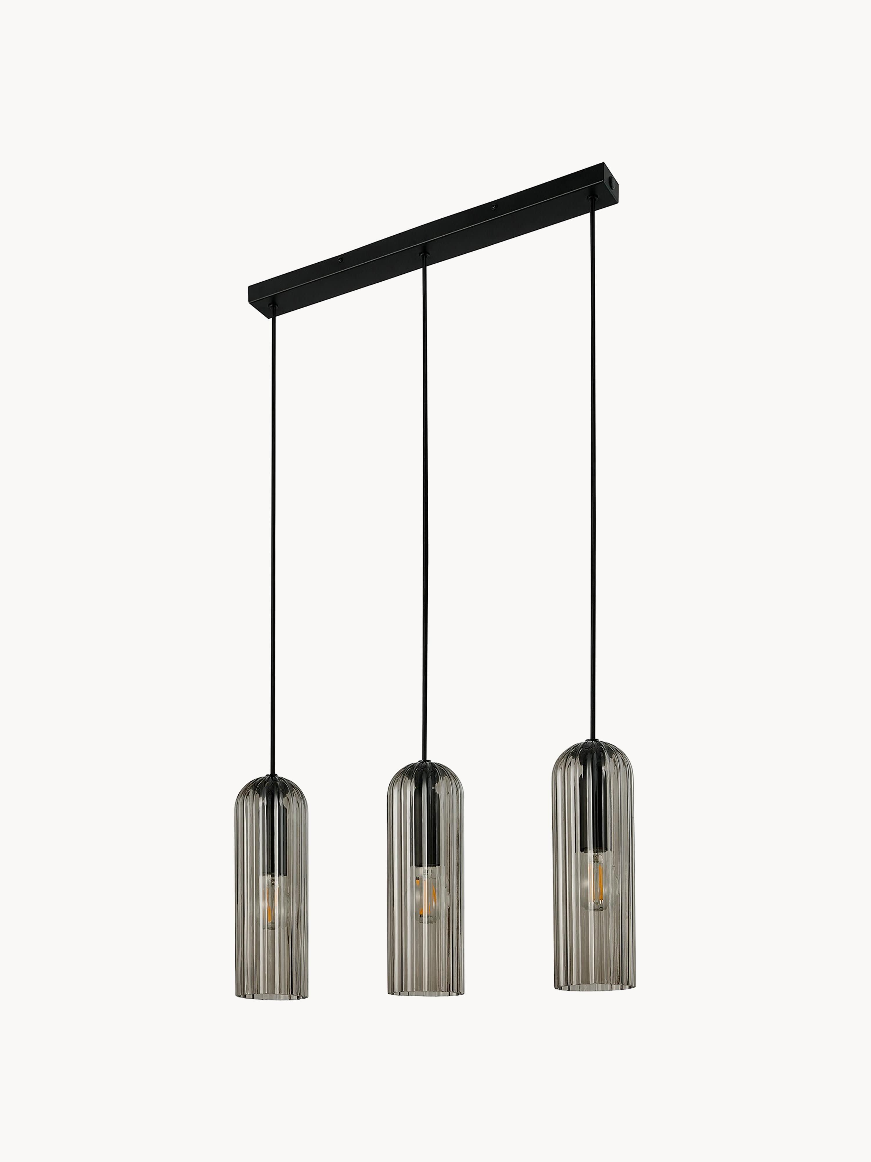 Suspension grappe Jolaf - Anthracite, transparent, noir