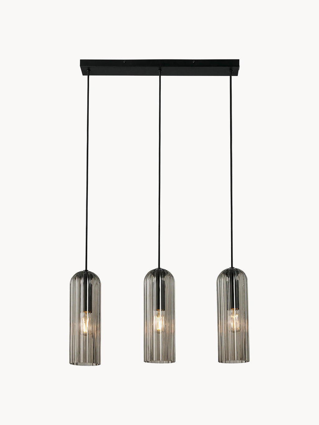 Suspension grappe Jolaf - Anthracite, transparent, noir