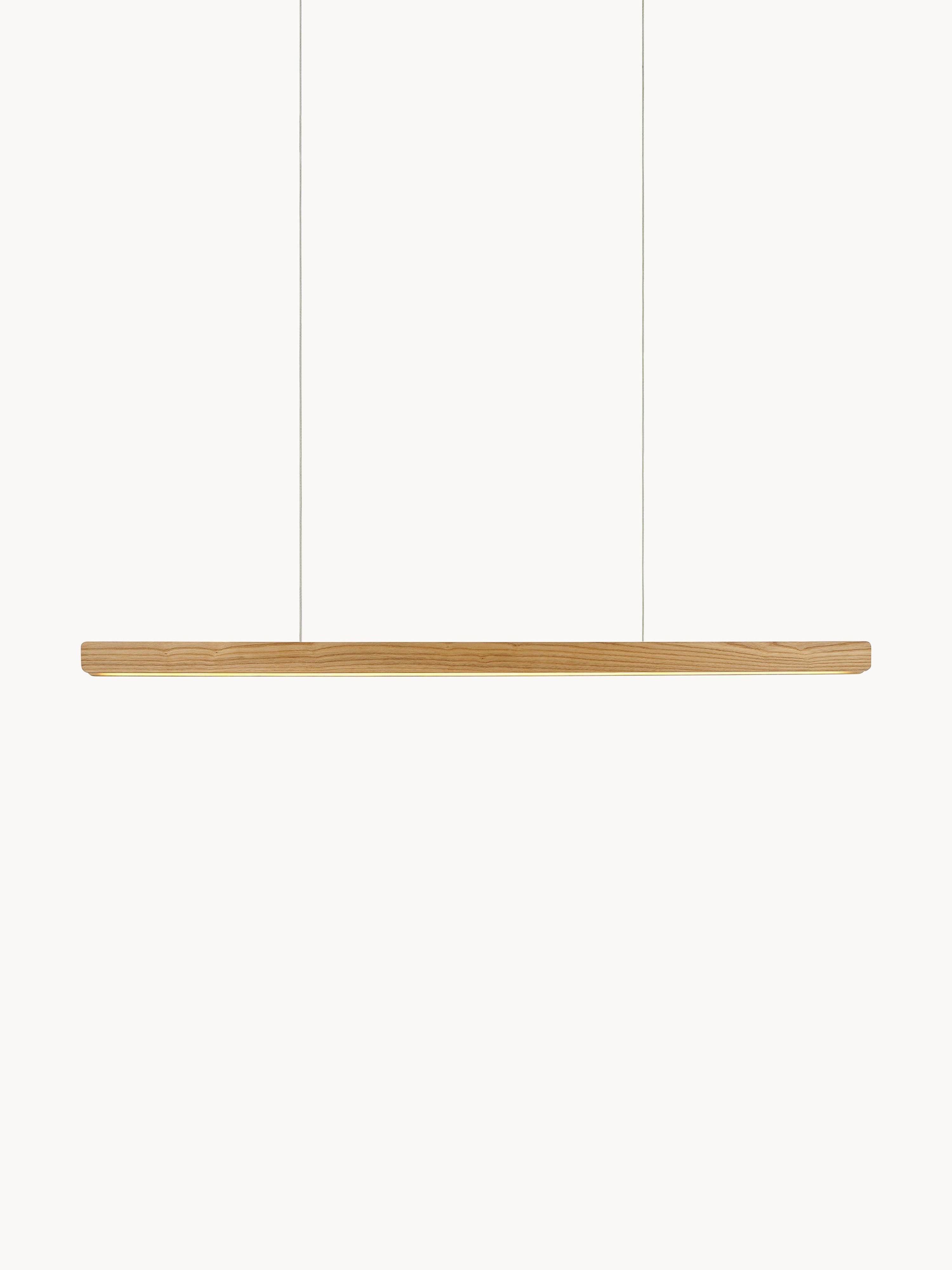 Grande suspension LED Staffan, intensité ajustable - Bois, blanc