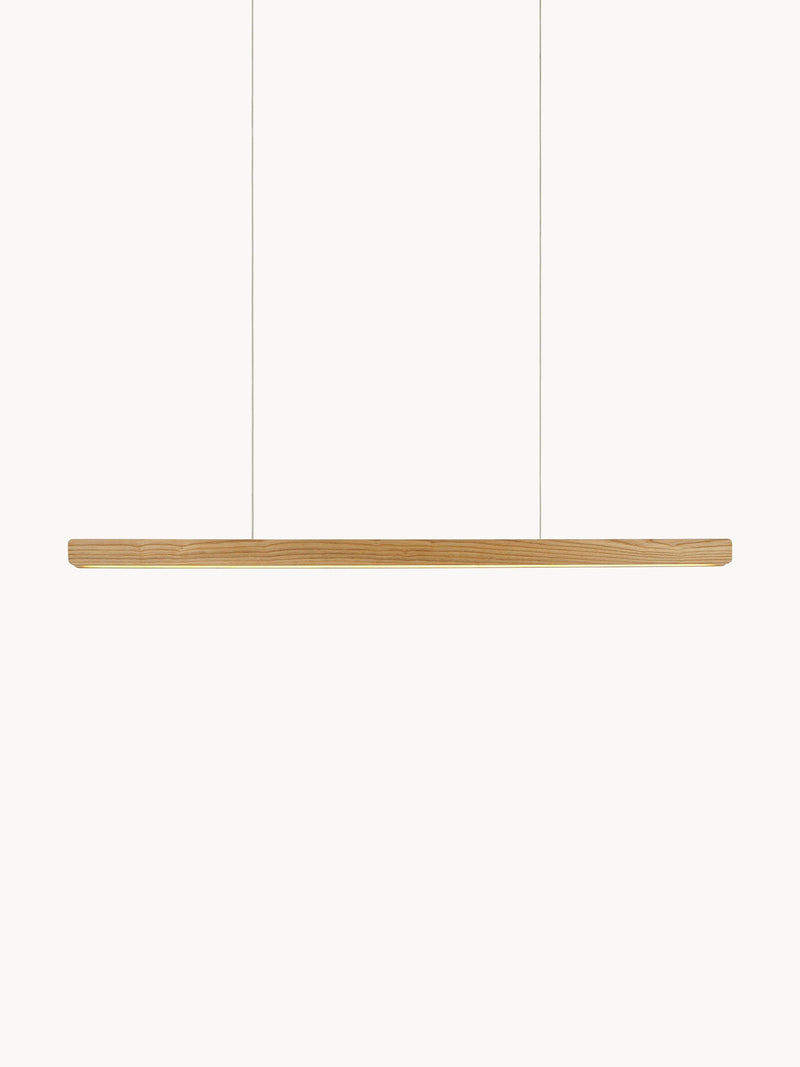 Grande suspension LED Staffan, intensité ajustable - Bois, blanc