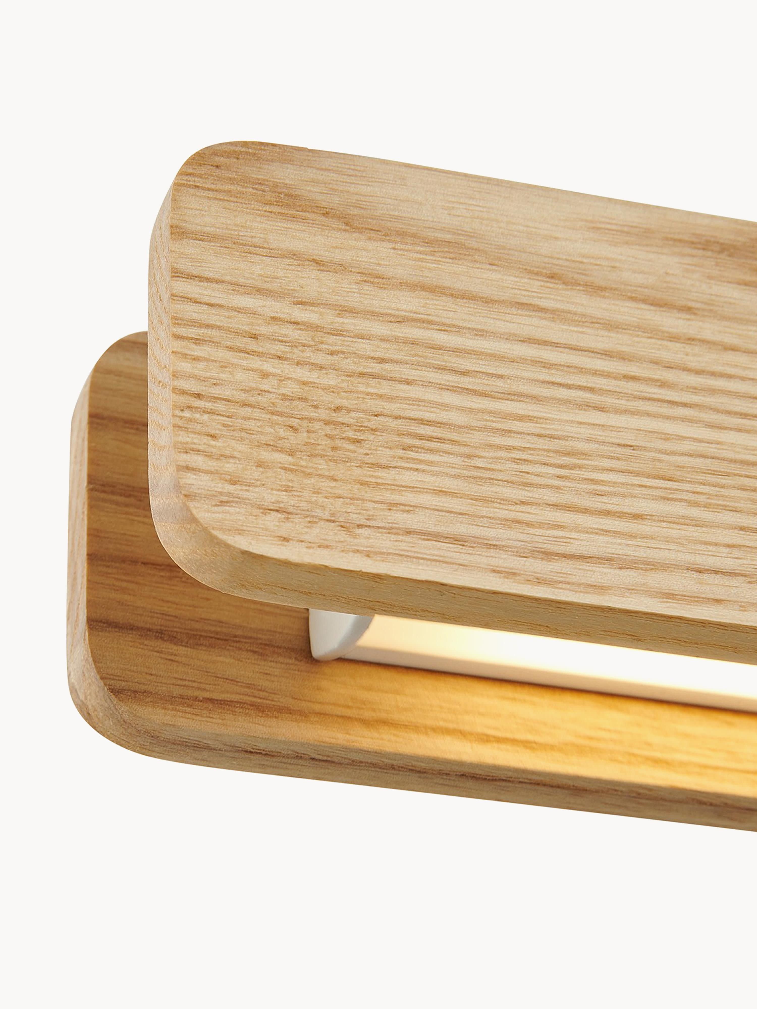 Grande suspension LED Staffan, intensité ajustable - Bois, blanc